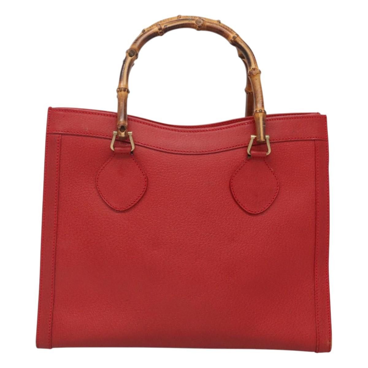 Gucci GUCCI Bamboo Hand Bag Leather Red Gold 002 2853 0260 0 Size ONE SIZE - 2 Thumbnail