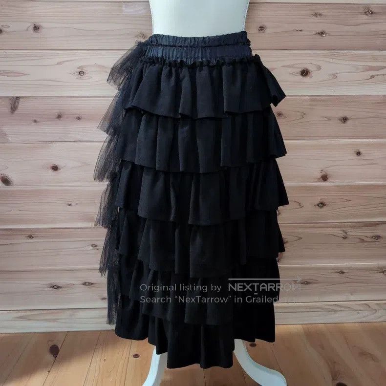 Comme des Garcons Comme Des Garcons size F Black Vintage Mesh Layered Top Size 25" / US 0 / IT 36 - 1 Thumbnail