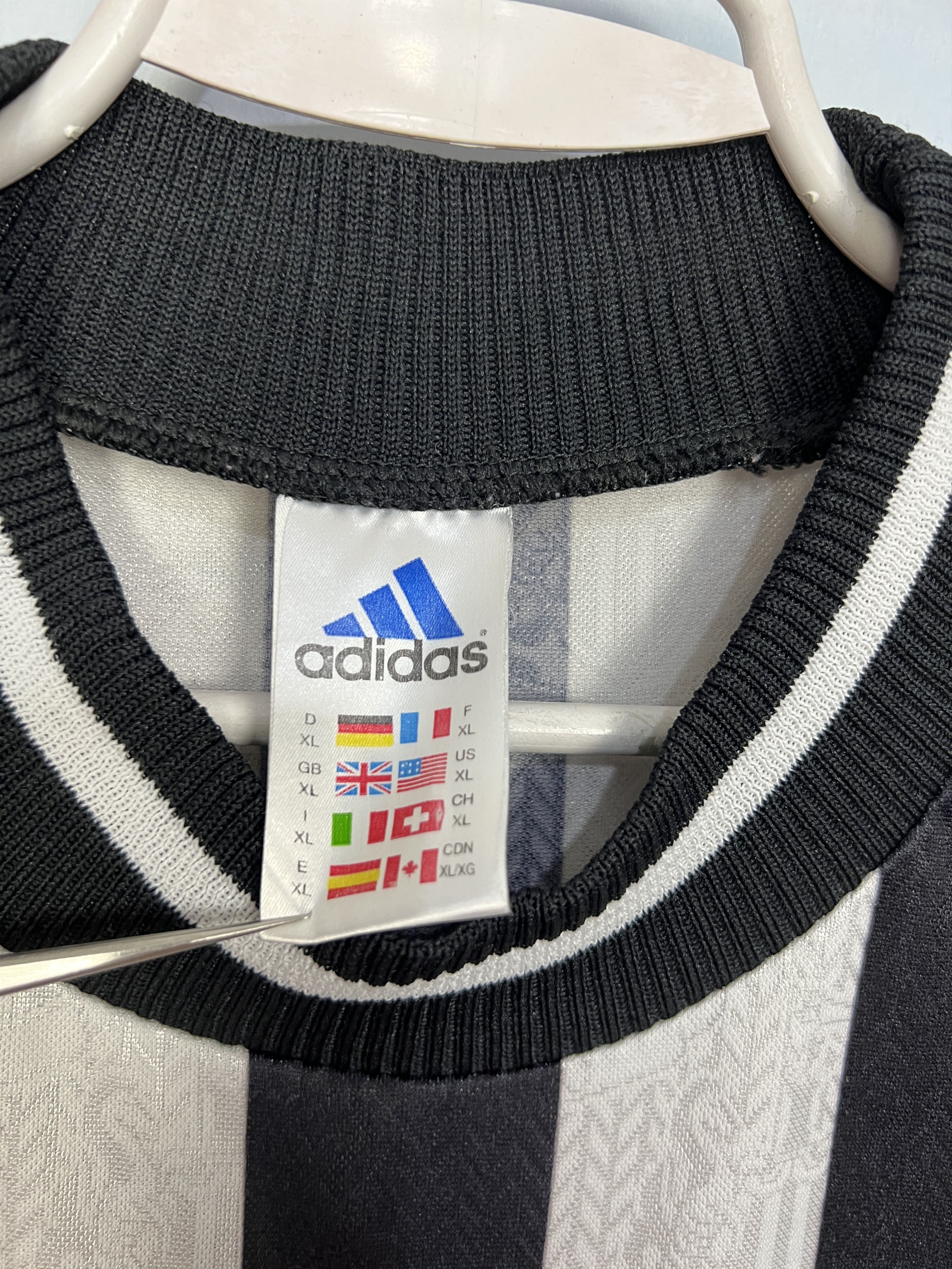 Adidas Newcastle Home football shirt 1997 Soccer Jersey Trikot Rare Size US XL / EU 56 / 4 - 5 Thumbnail
