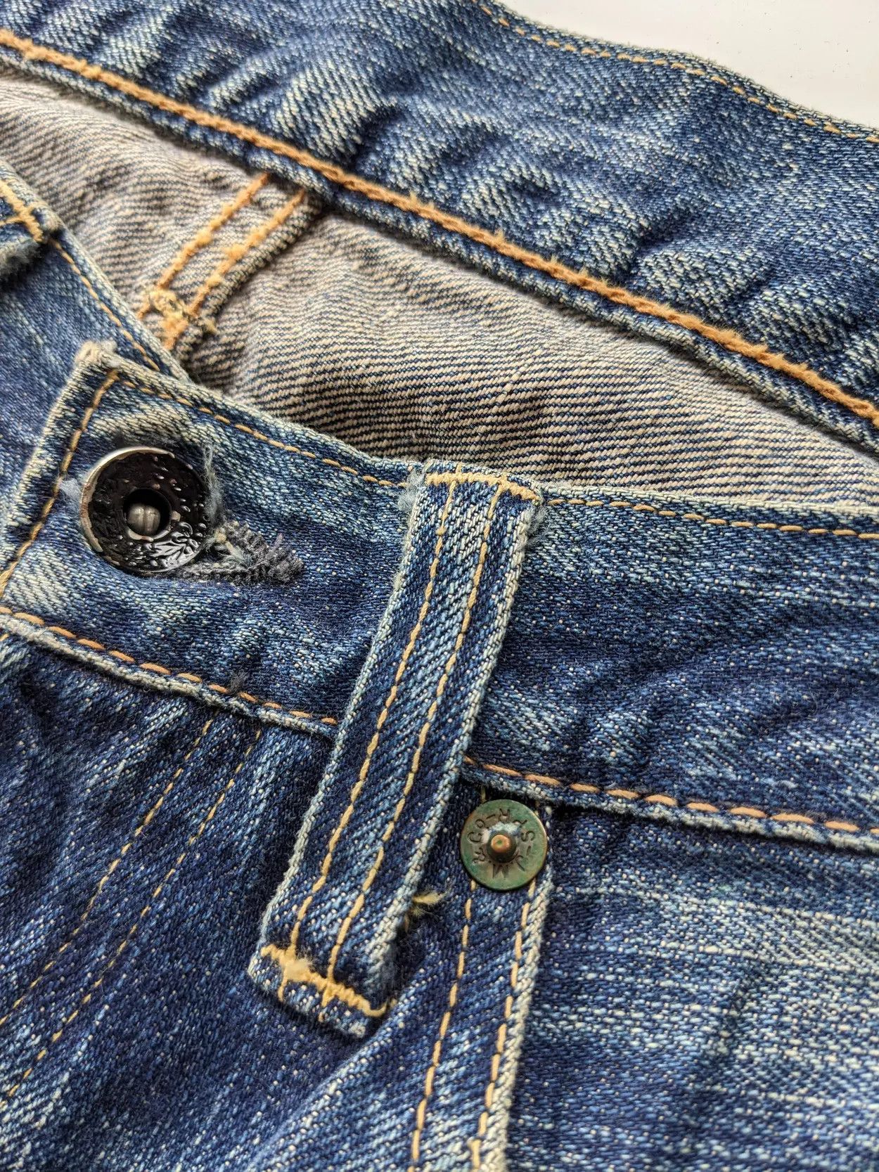 The Real McCoy's Joe McCoy distressed selvedge jeans Size US 30 / EU 46 - 7 Thumbnail