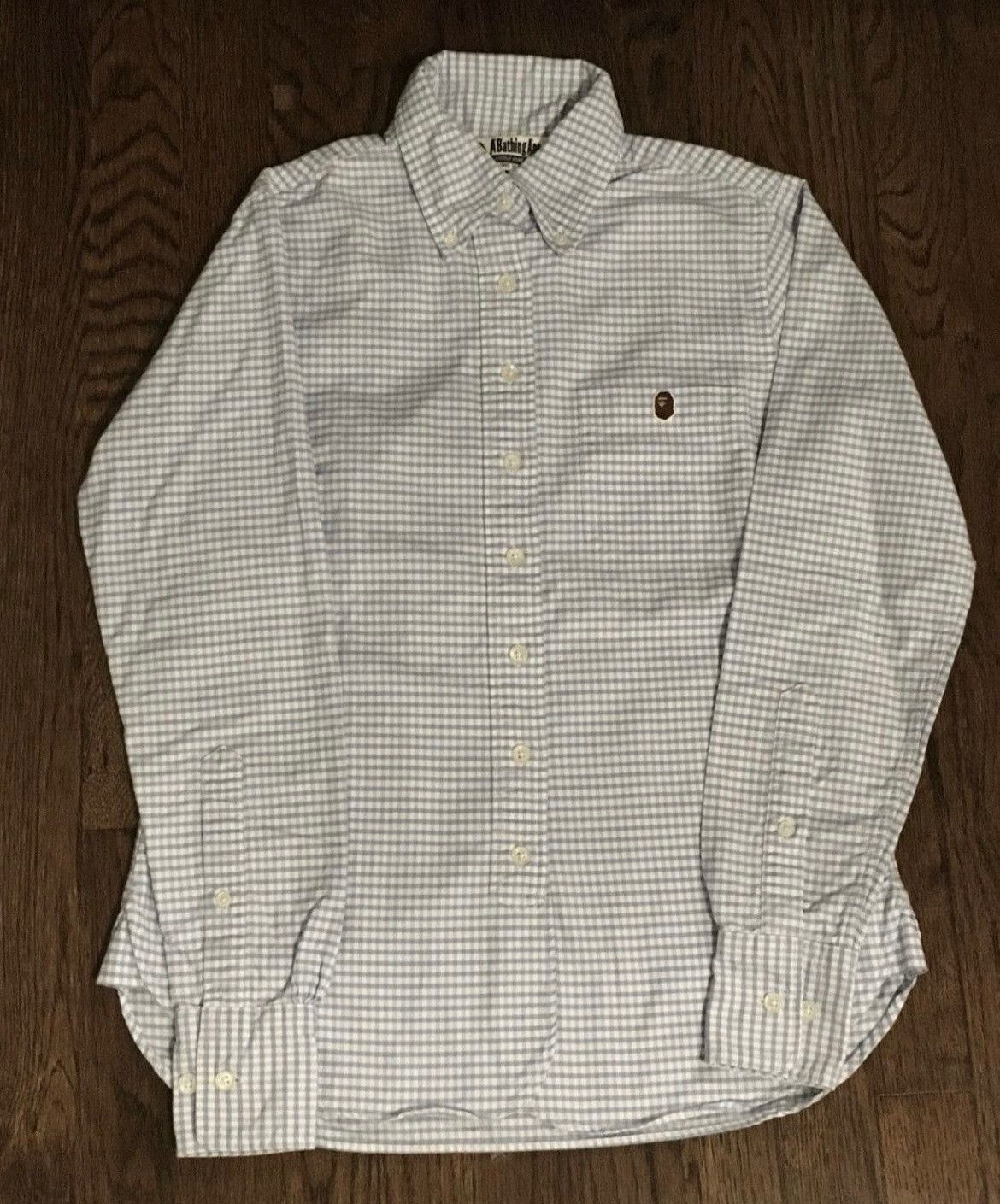 Bape long sleeve button up shirt