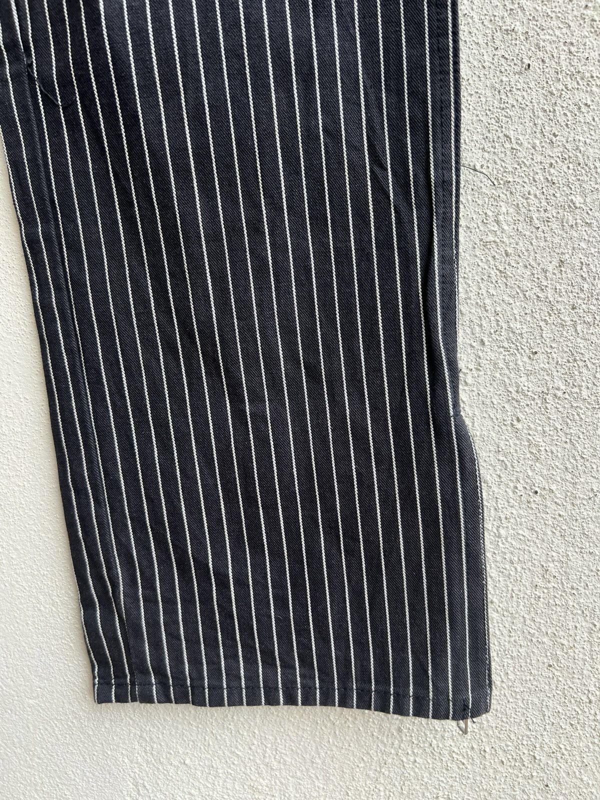Designer Vintage Unknown Japan Brand Stripe Knee Patch Pant Size US 31 - 14 Thumbnail