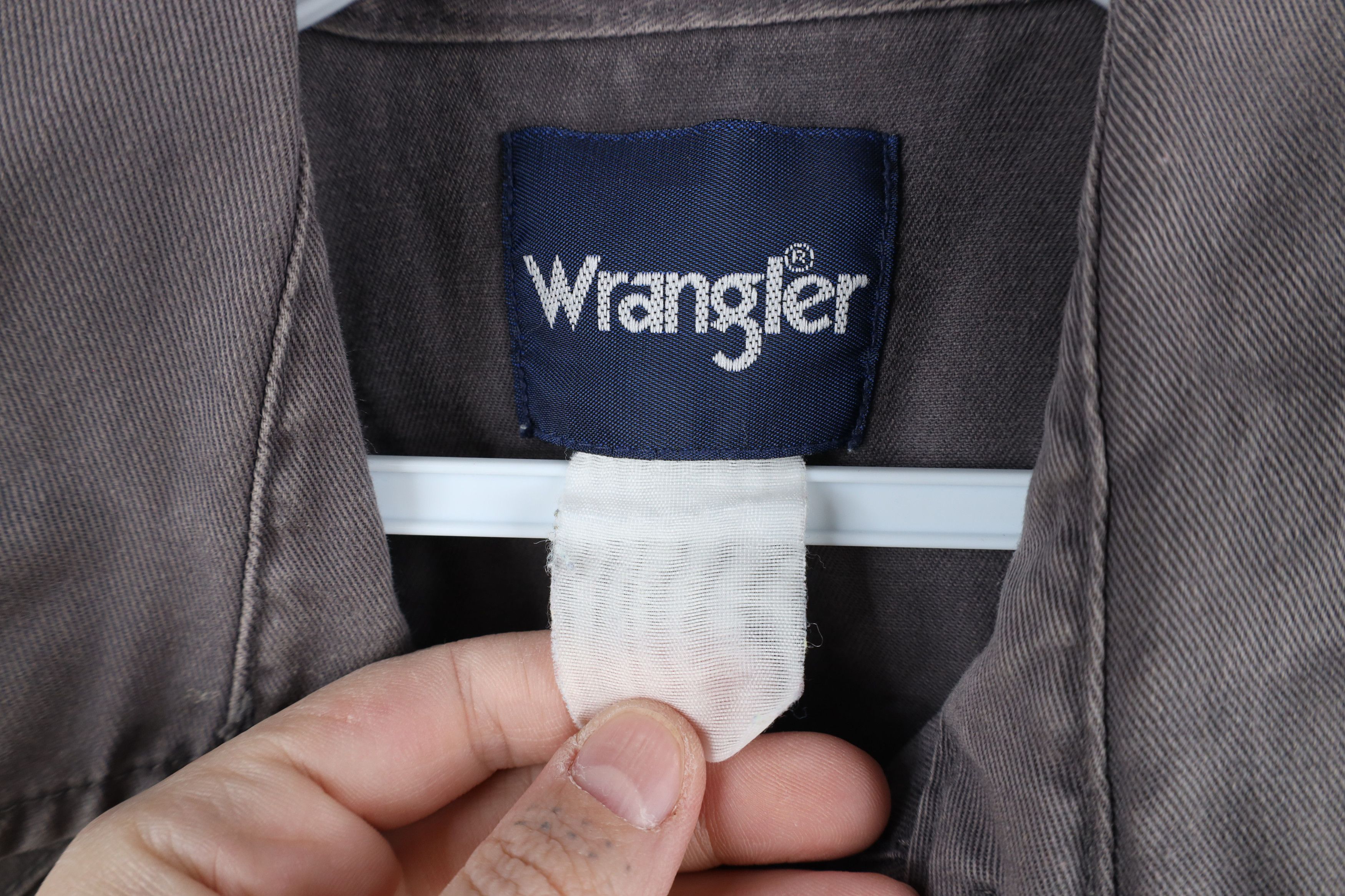 Vintage × Wrangler Vintage 90s Wrangler Western Cowboy Snap Button Shirt Gray Size US L / EU 52-54 / 3 - 12 Thumbnail
