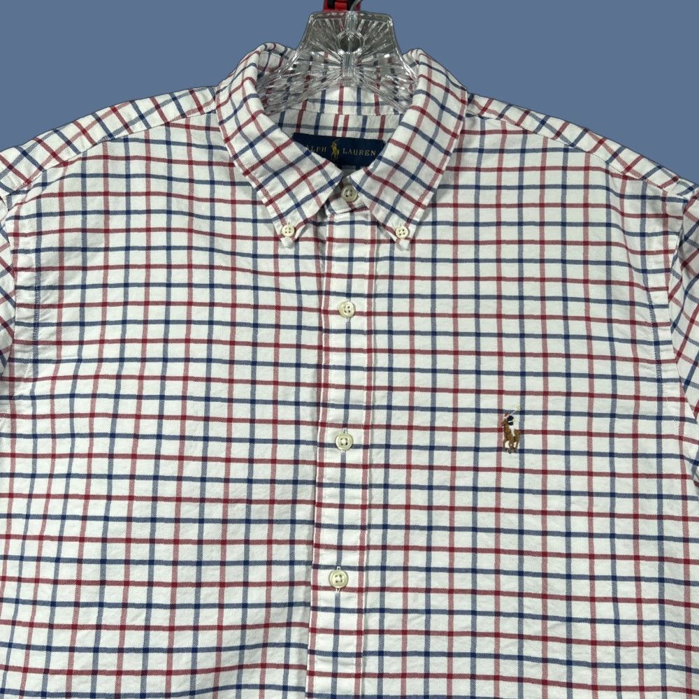 Ralph Lauren Ralph Lauren Mens Button Down Flesh Pony Red White Blue Check Shirt Large Size US L / EU 52-54 / 3 - 1 Thumbnail