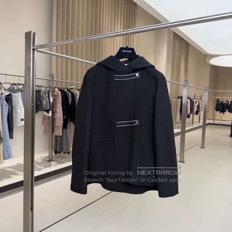Hermes Hermes Black Cashmere Hooded Casual Jacket Size XS / US 0-2 / IT 36-38 - 1 Thumbnail