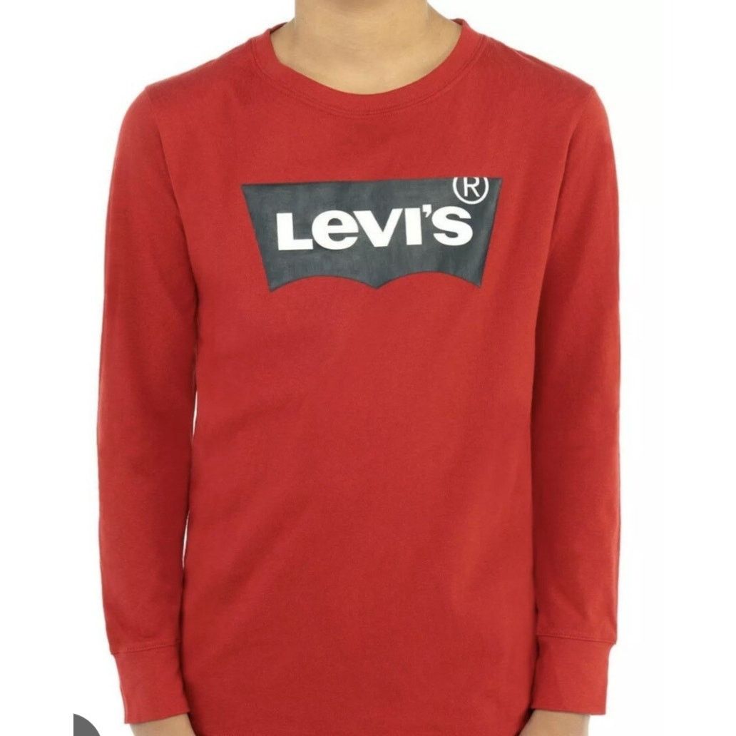 Levi's Levi's Red Long Sleeve Logo T-Shirt - Boys Size 10/12 Size US XXS / EU 40 - 1 Thumbnail