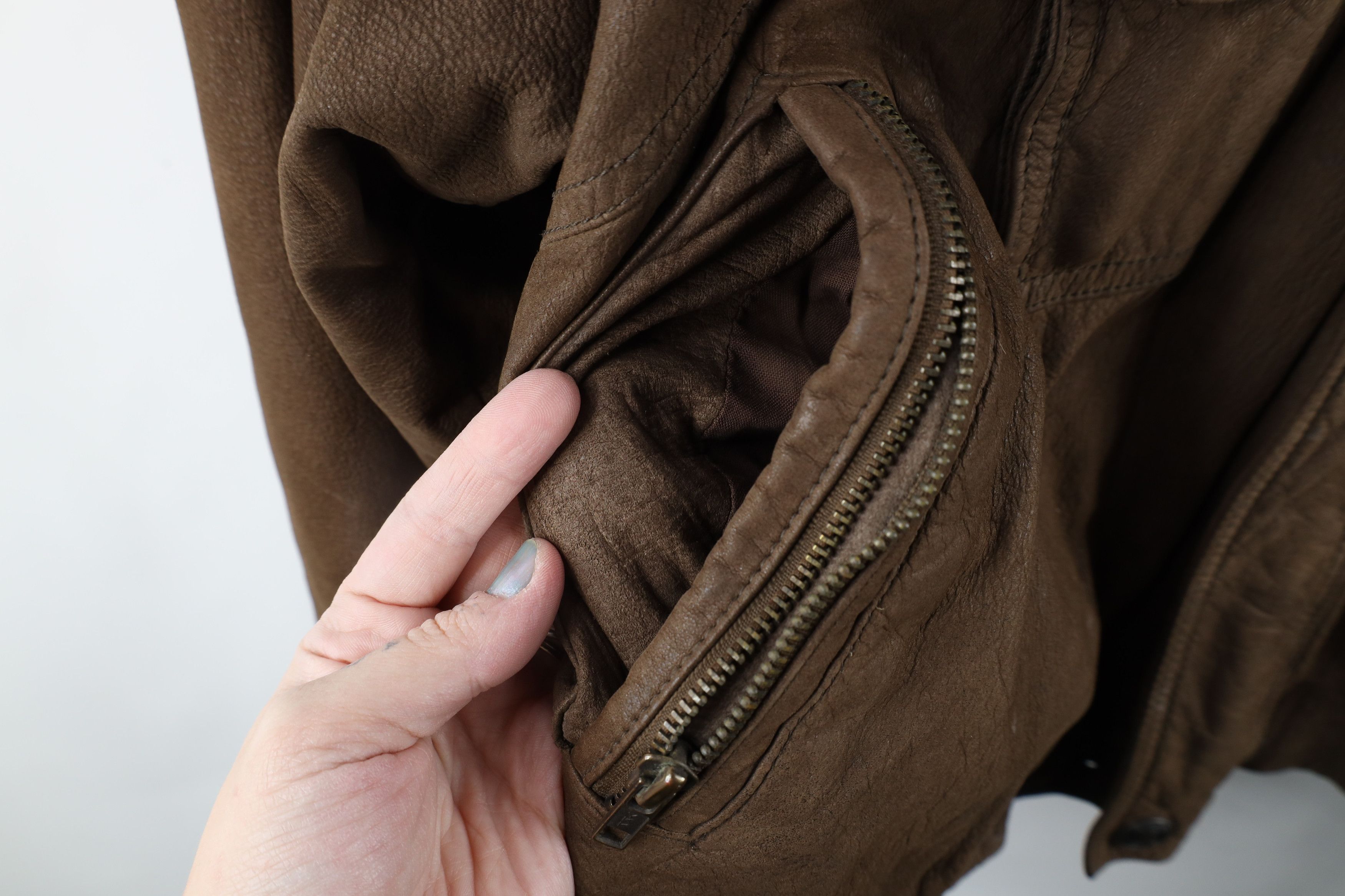Vintage Vintage 90s Streetwear Suede Leather Flight Bomber Jacket Size US XXL / EU 58 / 5 - 4 Thumbnail
