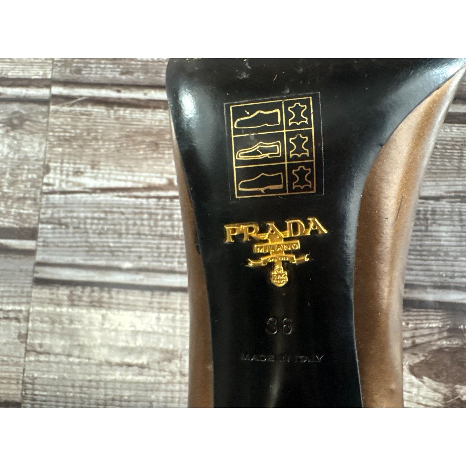Prada Prada Leather Patent Buckle Square Heel Shiny Ombre Core sz Size US 6 / IT 36 - 8 Thumbnail