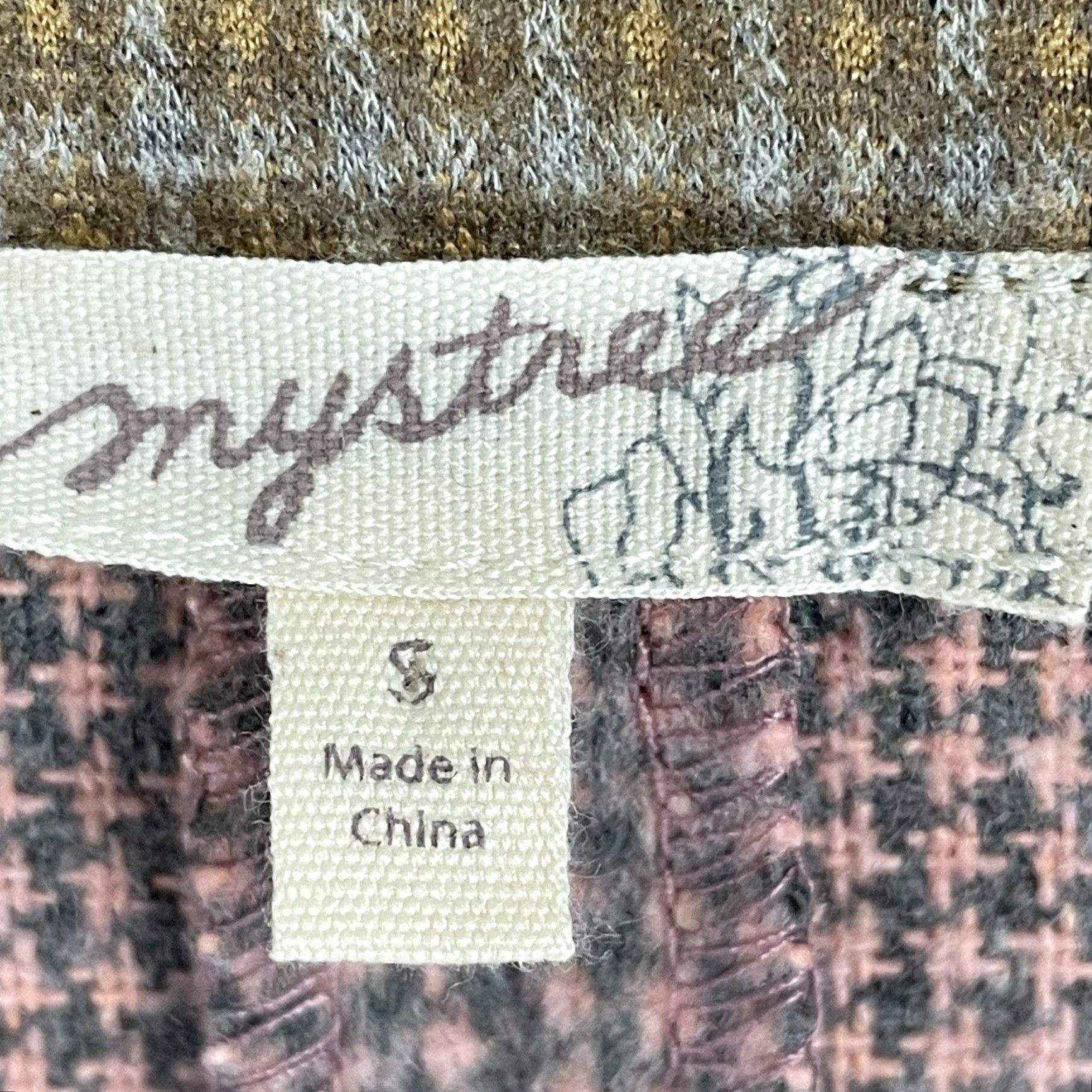 Vintage Mystree Pink & Brown Double Breasted Peak Vented Blazer Size S Womens Size S / US 4 / IT 40 - 3 Thumbnail