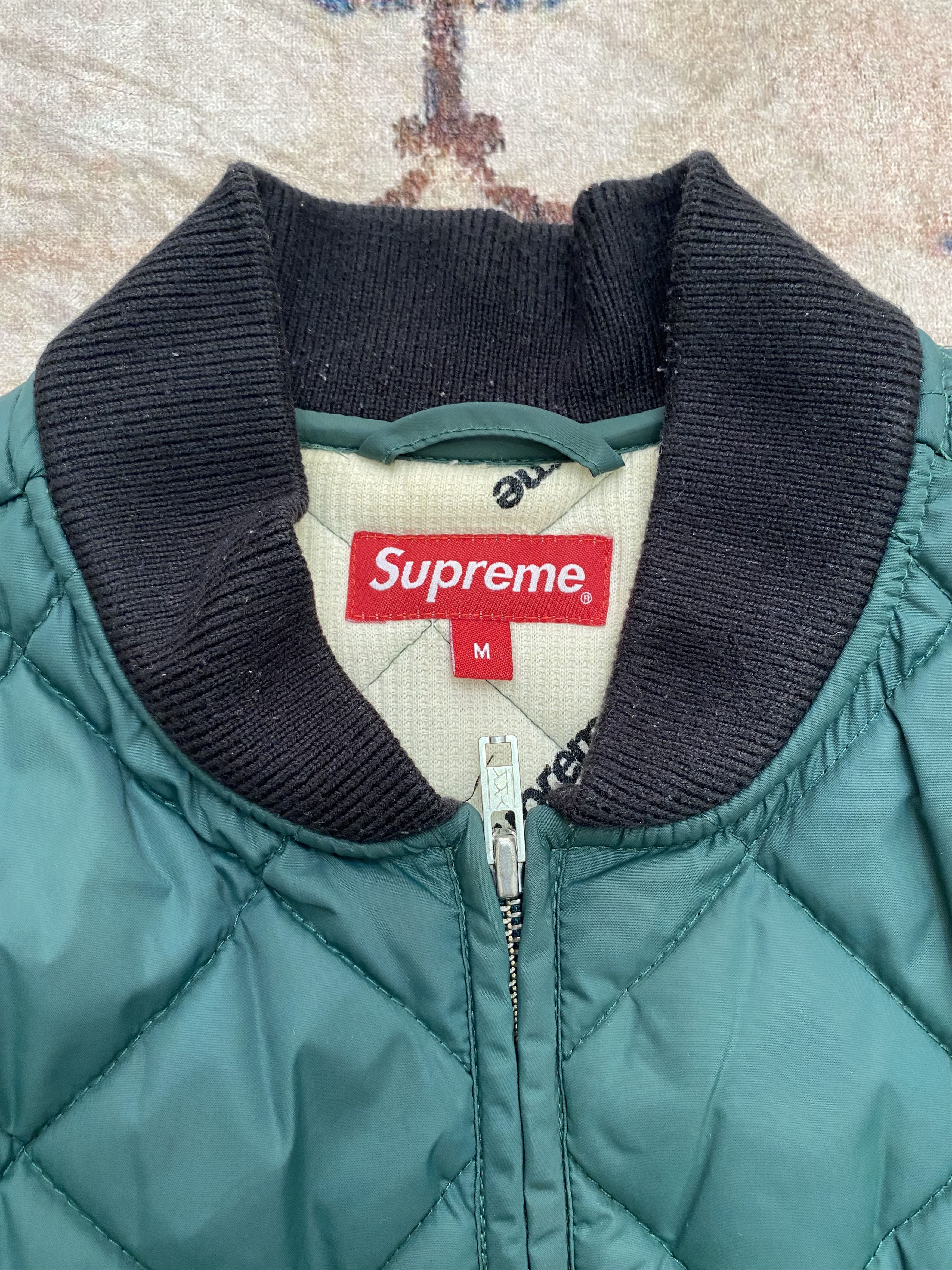 Supreme Supreme x Dead Prez Quilted Work Jacket - Green Size US M / EU 48-50 / 2 - 6 Thumbnail