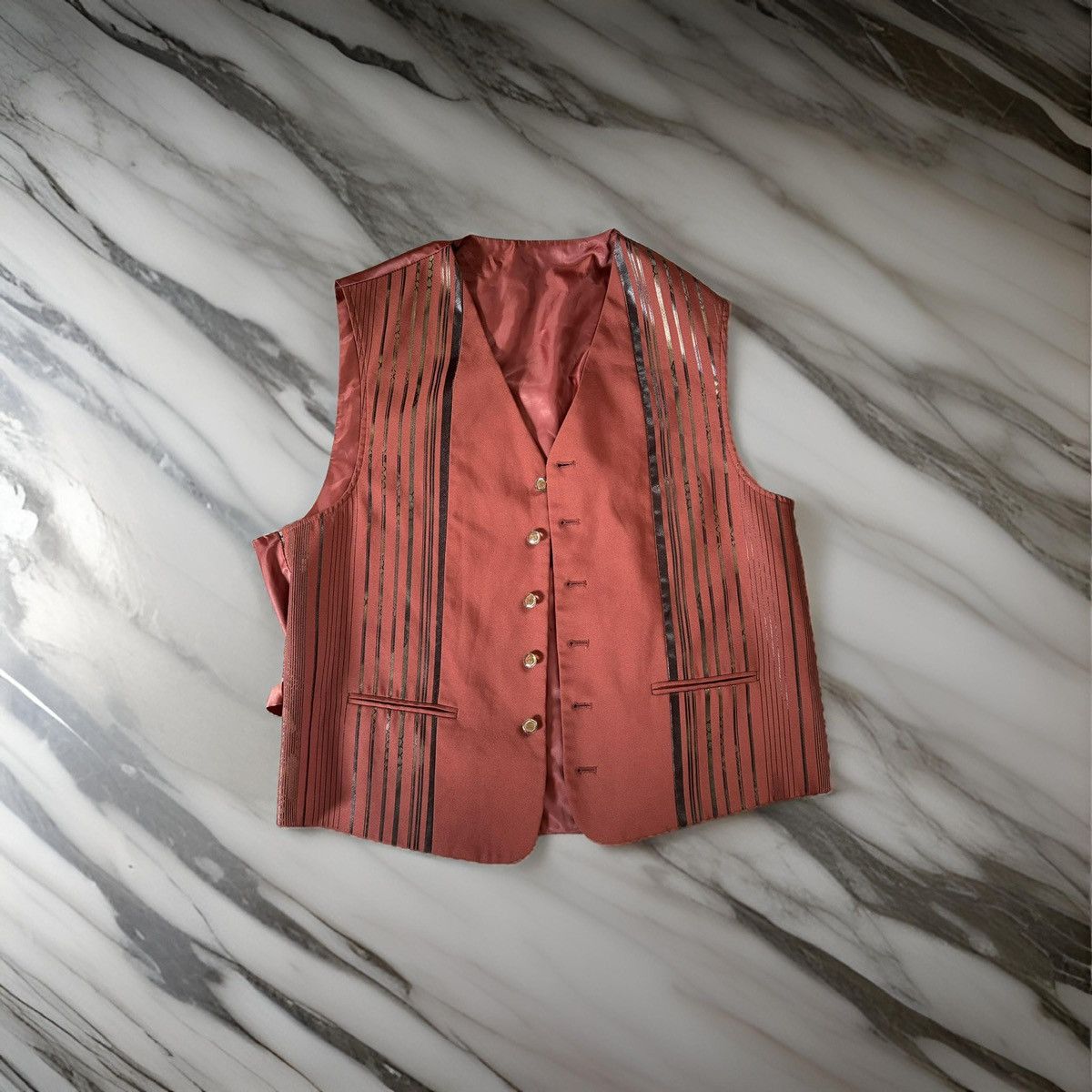 Falcone Vintage Falcone Red Gangster Suit jacket Vest 44R Snake Skin Size 44R - 2 Thumbnail