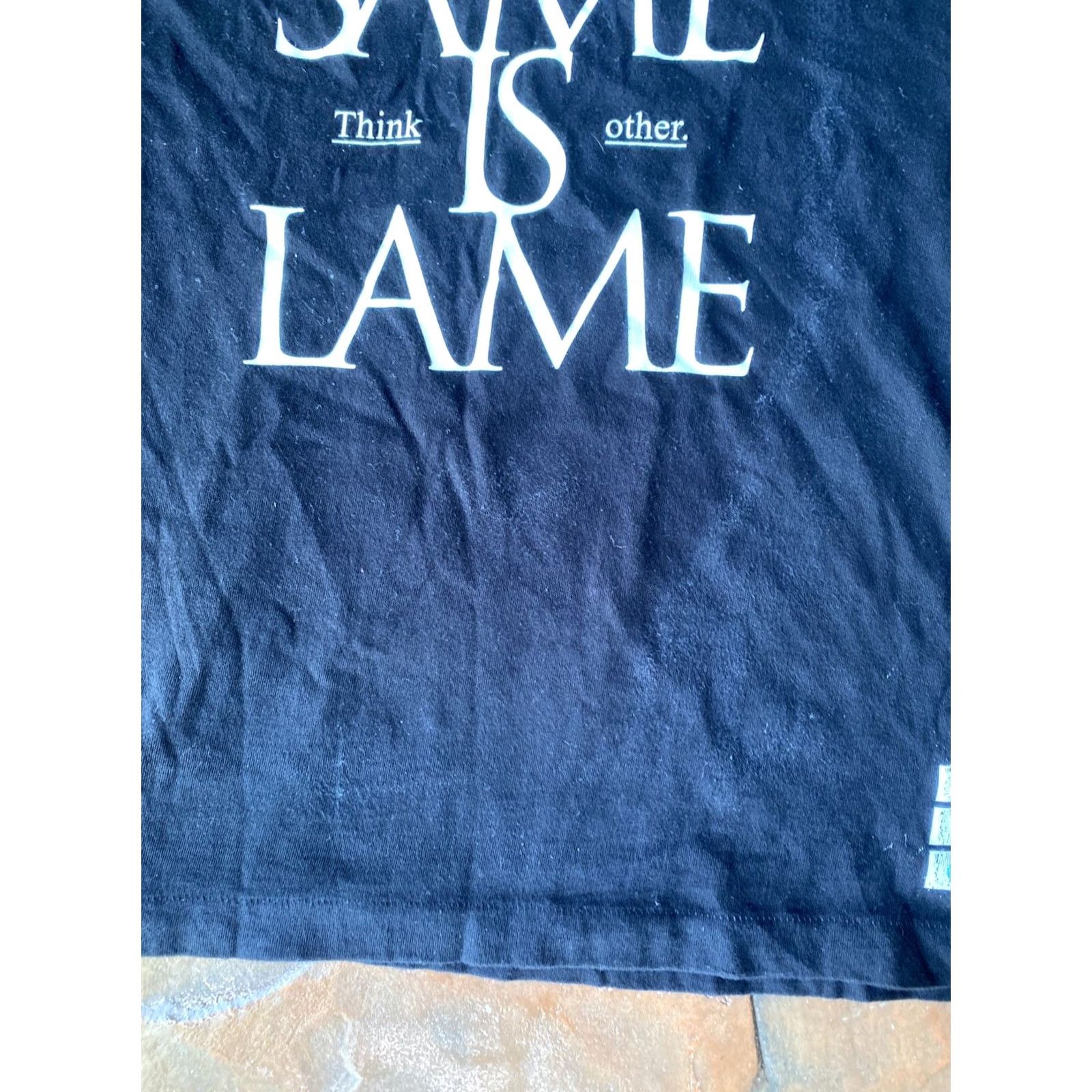 Uniqlo VINTAGE UT Uniqlo Pharrell I am Other Same is Lame T-Shirt Medium Black Streetwear Size US M / EU 48-50 / 2 - 5 Thumbnail