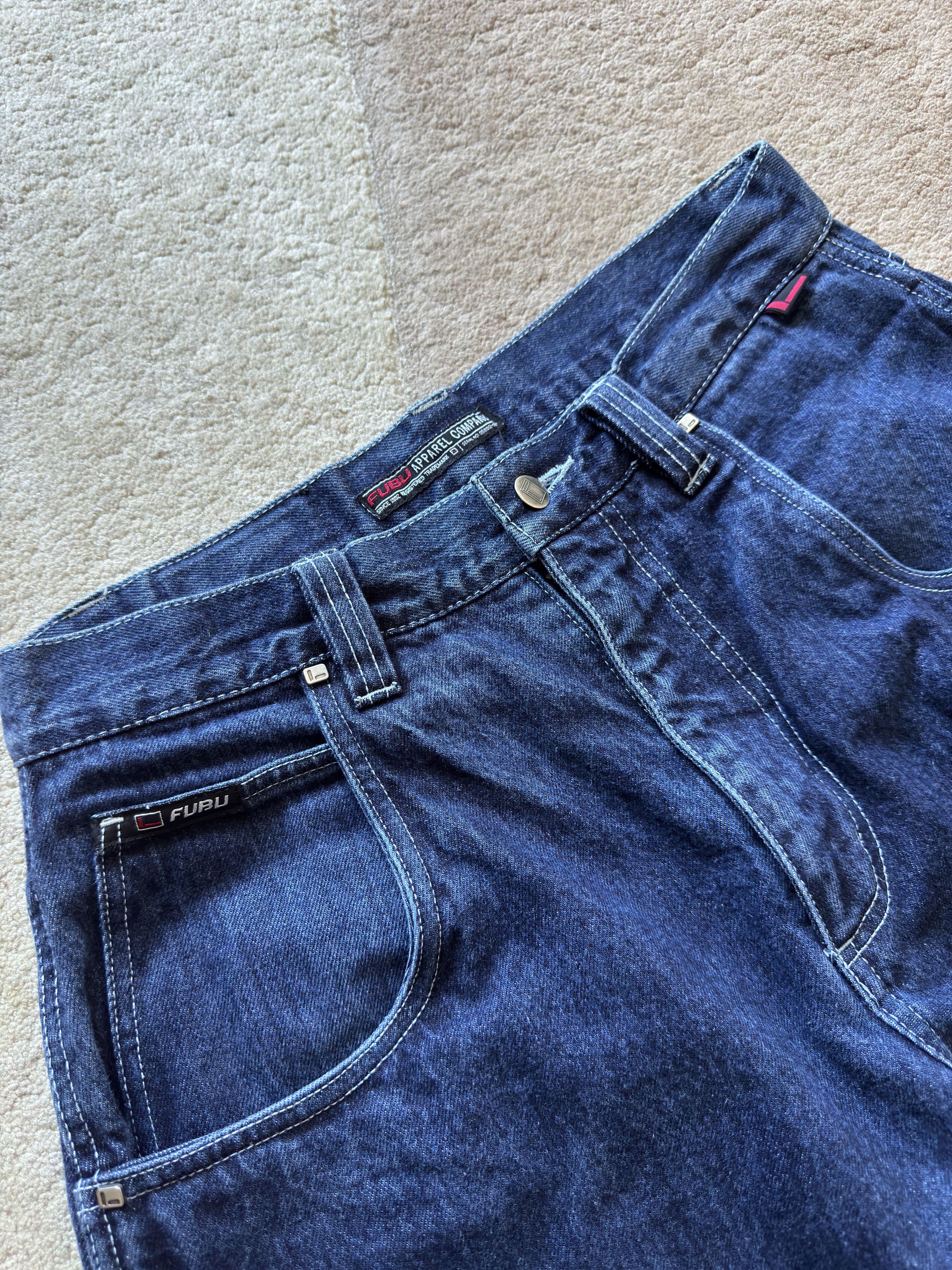Fubu Fubu Vintage Raw Indigo Denim Baggy Jeans Hip Hop Rap Loose Size US 34 / EU 50 - 5 Thumbnail