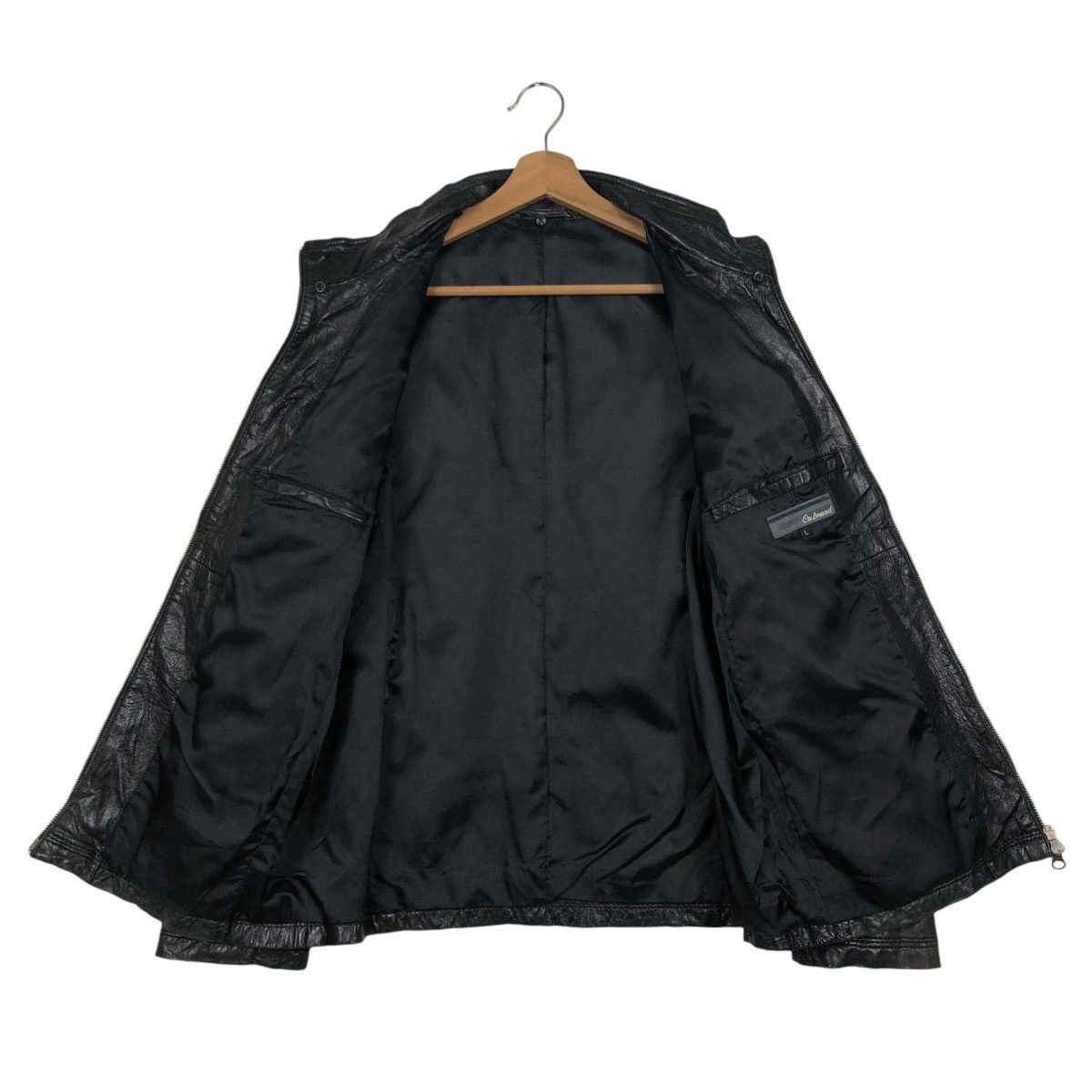 Issey Miyake 🔥VINTAGE BIKER LEATHER JACKET ON BOARD ISSEY MIYAKE Size US L / EU 52-54 / 3 - 15 Thumbnail