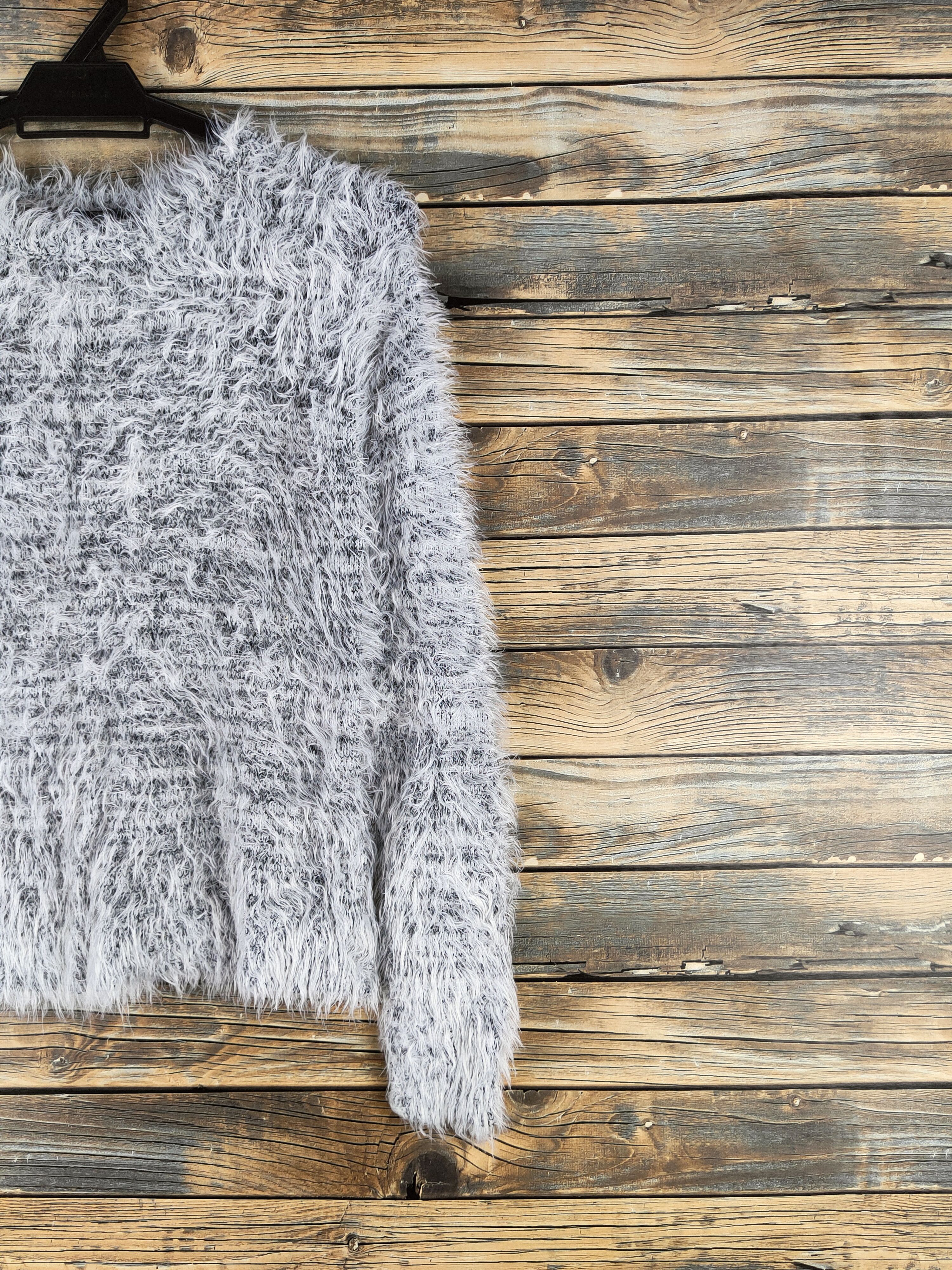 Japanese Brand DL Japanese Brand White Black Fur Mohair Knitwear #46-461 Size S / US 4 / IT 40 - 5 Thumbnail