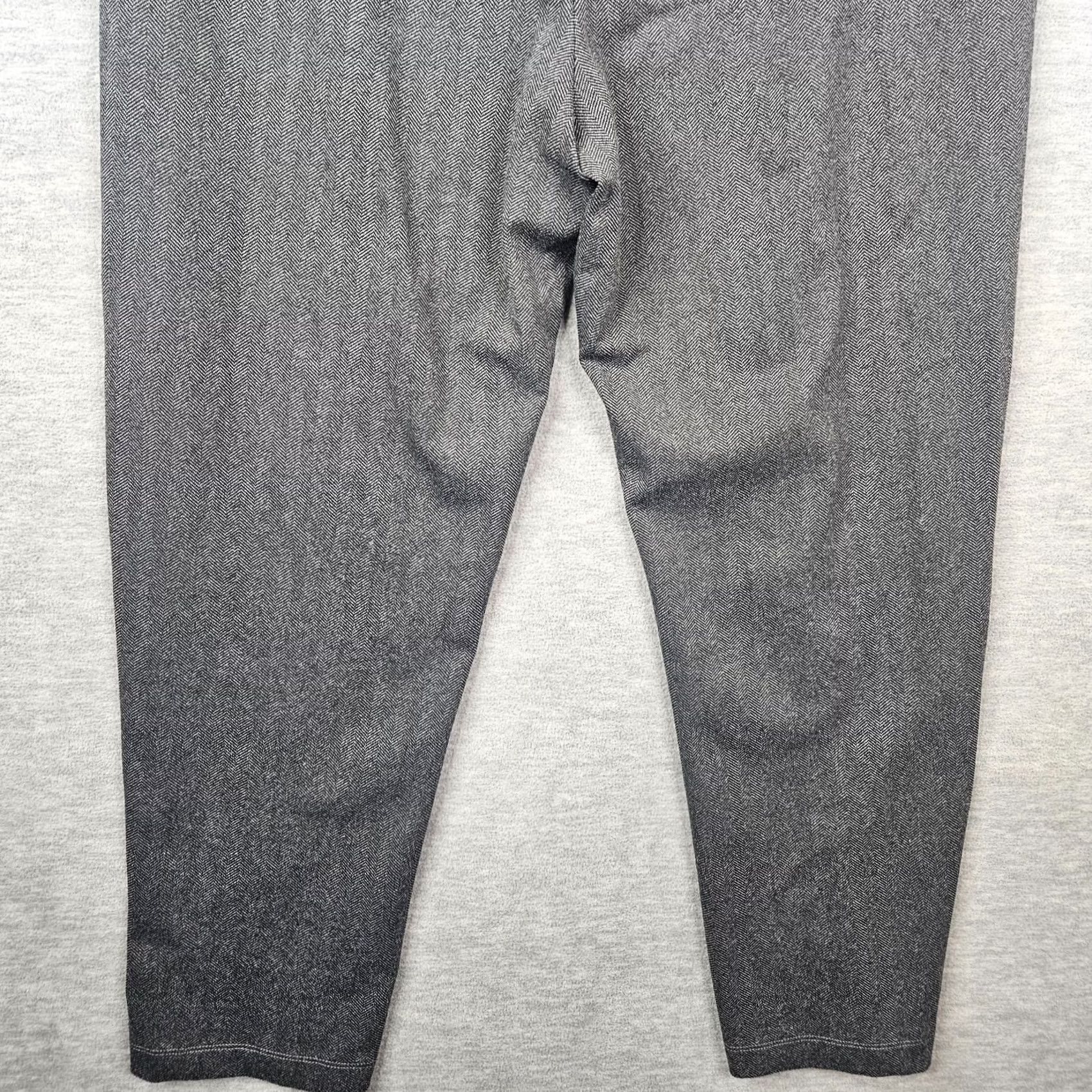 Eileen Fisher Eileen Fisher Gray Herringbone Pants Women’s S/P Pull-On Drawstring Casual Regular Size S Size 28" / US 6 / IT 42 - 5 Thumbnail