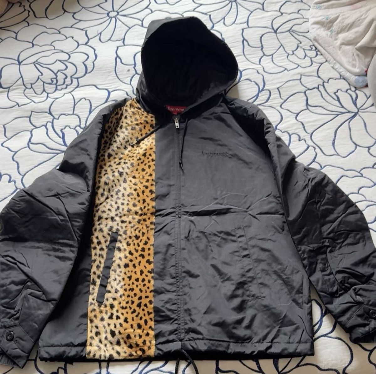 Supreme Supreme Cheetah leopard fleece Hooded Station Jacket Black Size US M / EU 48-50 / 2 - 1 Thumbnail