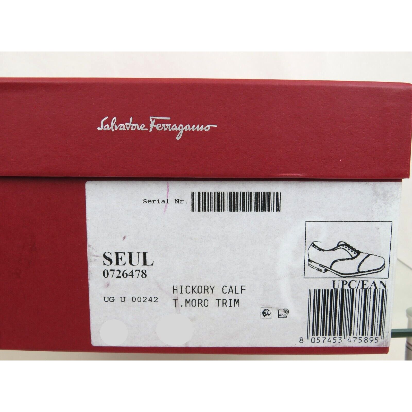 Salvatore Ferragamo FERRAGAMO SEUL DARK BROWN LEATHER CAP LOGO OXFORDS 10.5 EE Size US 11.5 / EU 44-45 - 13 Thumbnail