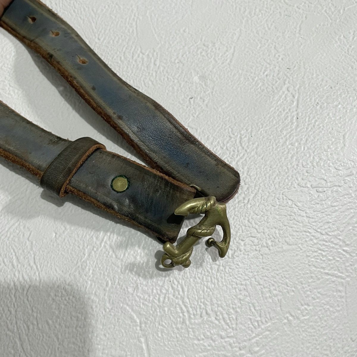 Levi's Vintage y2k Levi's Anchor buckle leather belt Size ONE SIZE - 5 Thumbnail