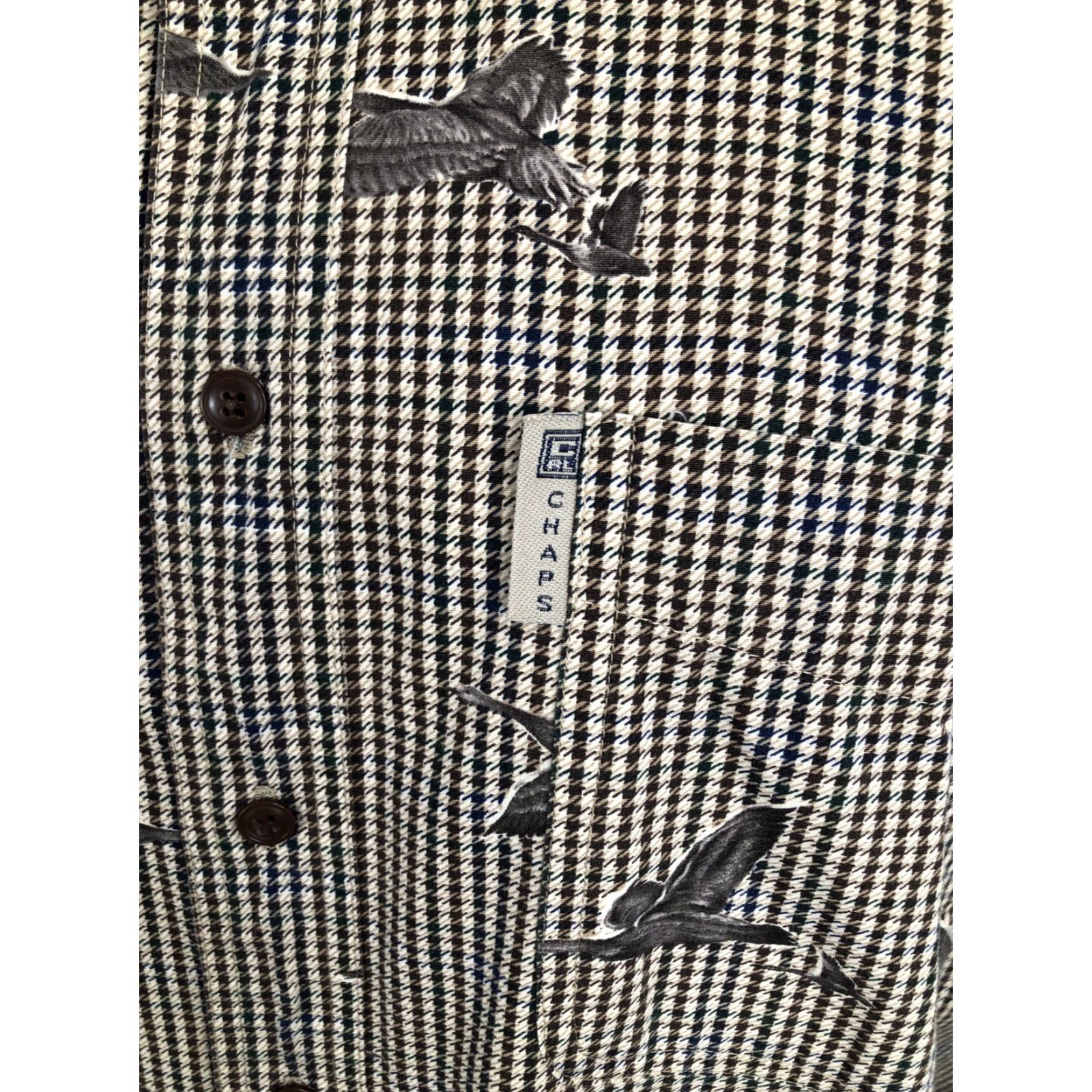 Ralph Lauren CHAPS / RALPH LAUREN Vintage DUCK / HOUNDSTOOTH Hunting Mens XL/2XL TALL Shirt Size US XL / EU 56 / 4 - 4 Thumbnail
