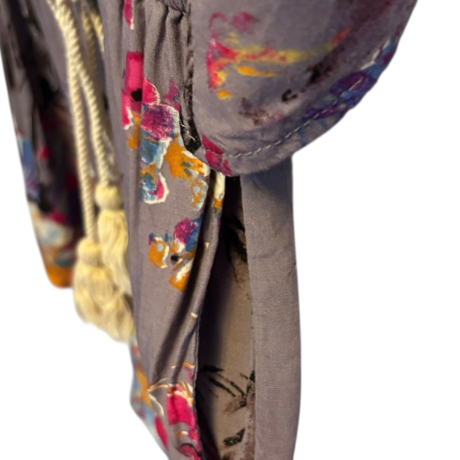 Other Umgee Boho Floral Romper Medium Purple Flutter Sleeve Size 26" / US 2 / IT 38 - 6 Thumbnail