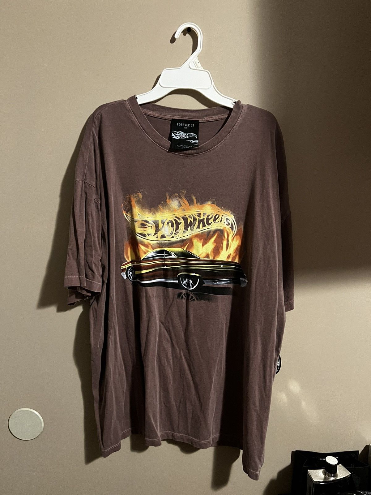 Forever 21 Hot Wheels x Forever 21 Maroon Brown Racing Tee Size US L / EU 52-54 / 3 - 1 Thumbnail