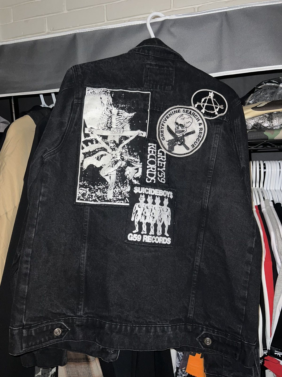 G59 Records Anarchy denim jacket Size US L / EU 52-54 / 3 - 3 Thumbnail