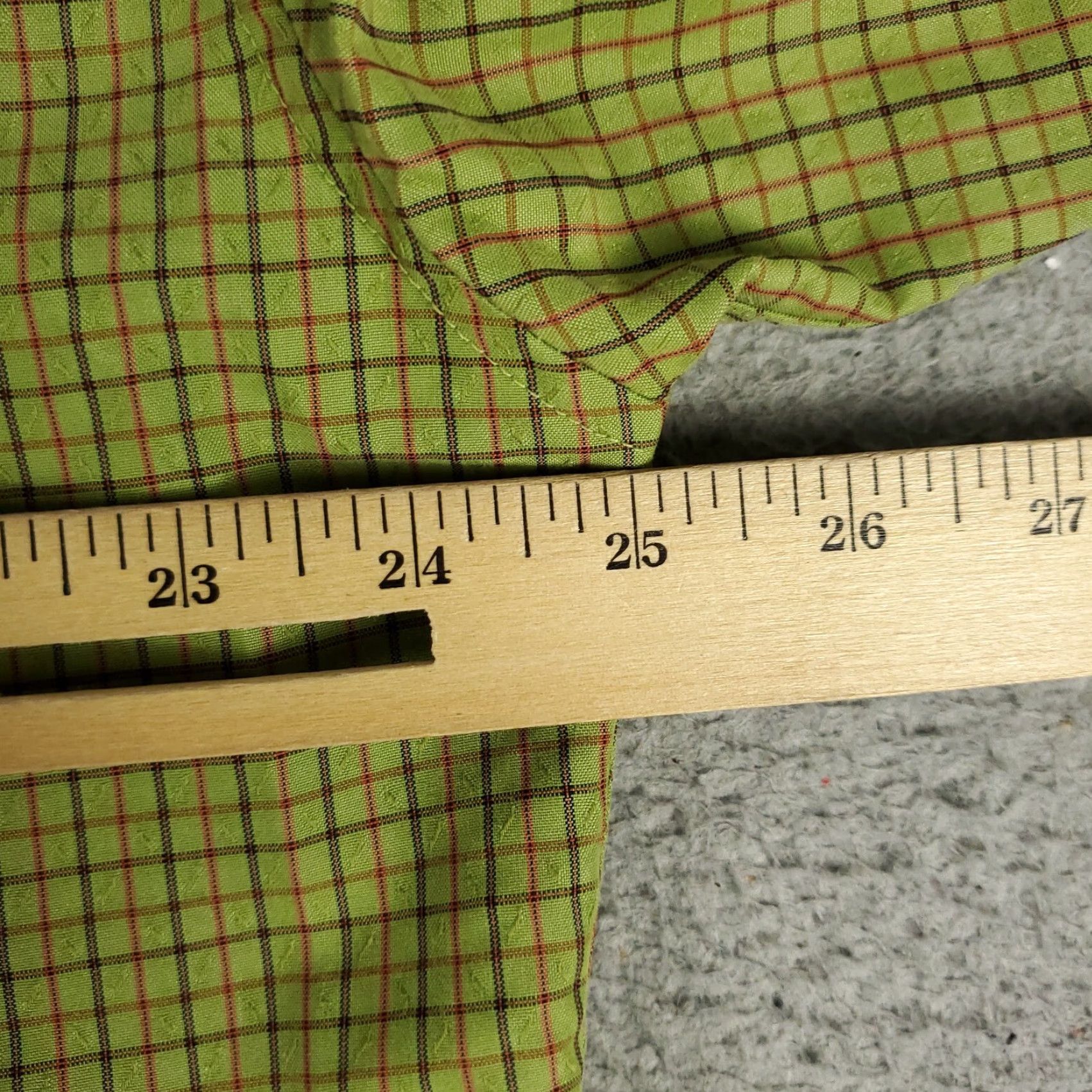 BUGATCHI VINTAGE Bugatchi Shirt Mens Large Green Check Casual Button-Up Long Sleeve Size US L / EU 52-54 / 3 - 6 Thumbnail