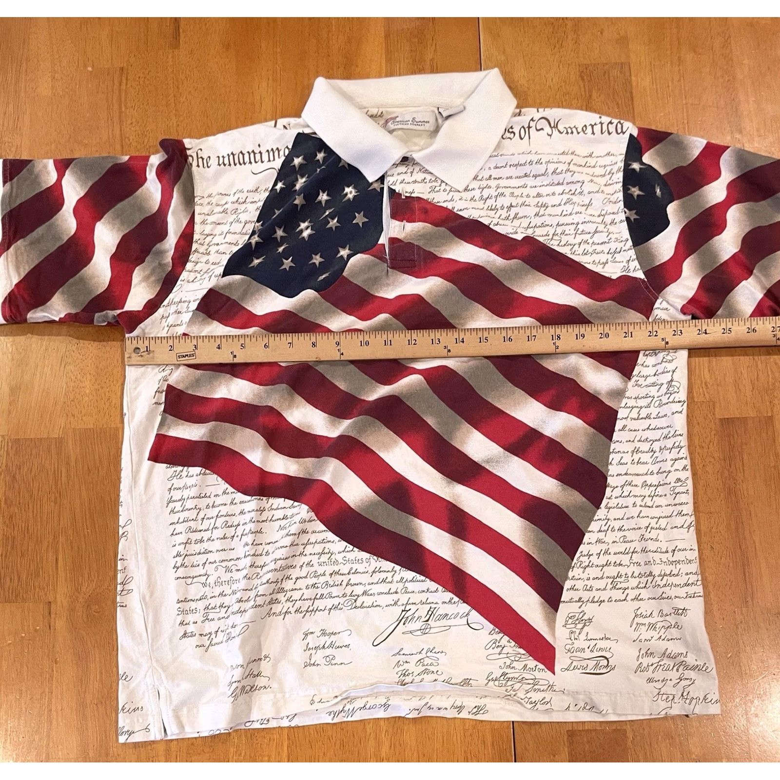CO American Summer Clothing Co USA Flag Patriotic Polo Shirt Henley Mens 2XL Polo Short Sleeve White 2XL Mens Flag American Classic Patriotic Shirt Size US XXL / EU 58 / 5 - 4 Thumbnail