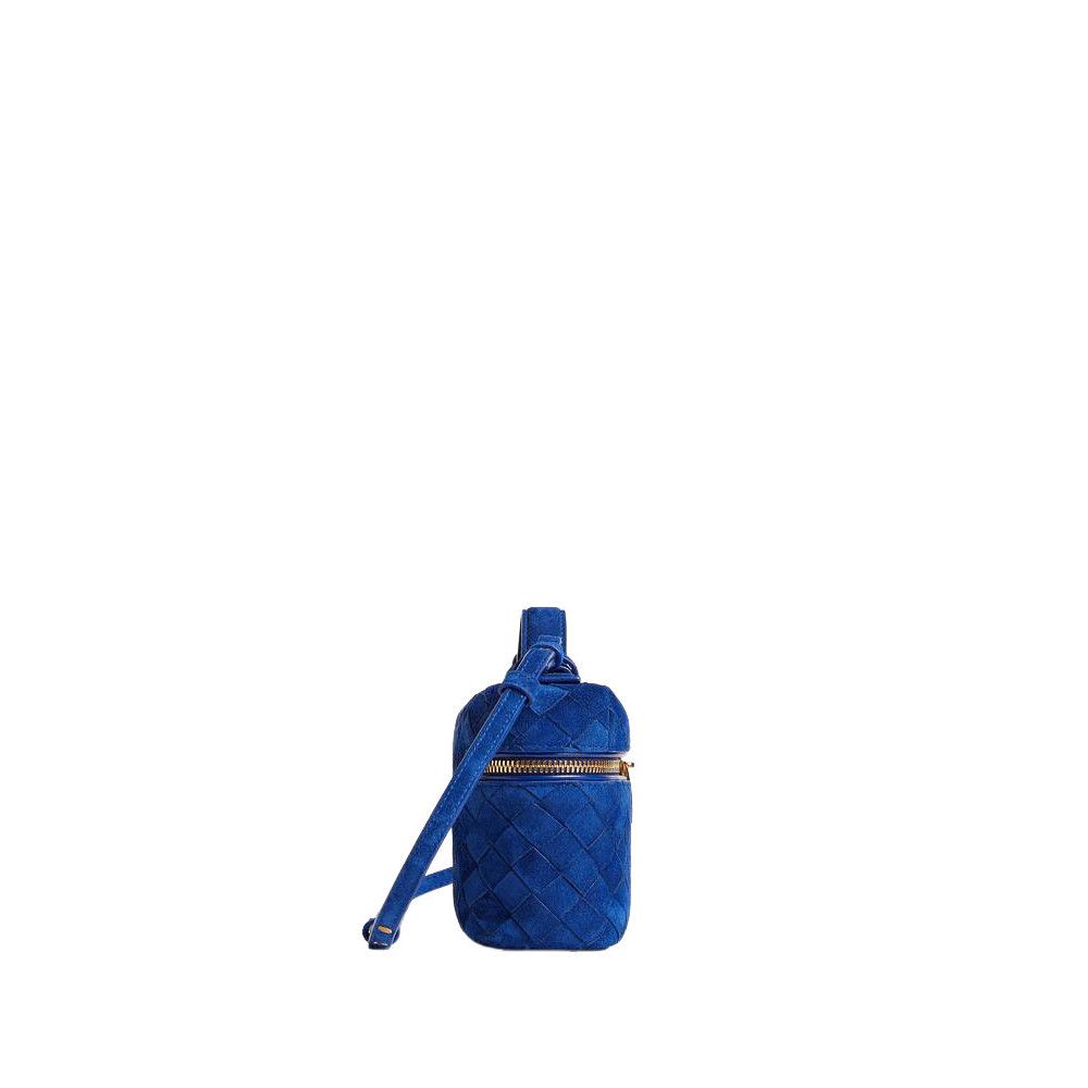 Bottega Veneta BOTTEGA VENETA Bang Bang $3200 Blue Royal Suede Vanity Case Size ONE SIZE - 3 Thumbnail