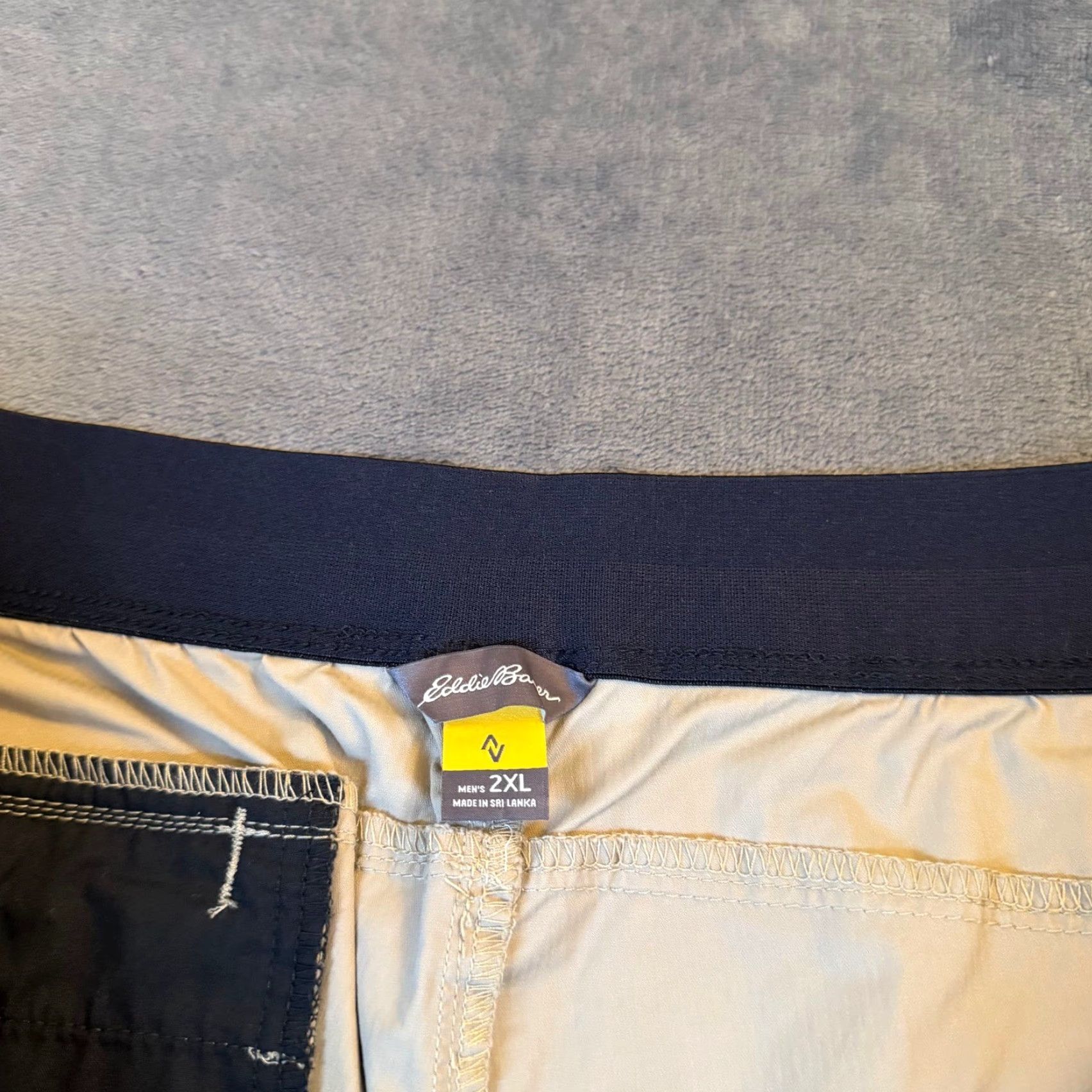 Eddie Bauer Eddie Bauer Horizon Guide Shorts Mens 2XL Tan Elastic Waist Lightweight Nylon Chino Casual Travel Mens 2XL Beige Outdoor Stretch Size US 42 / EU 58 - 2 Thumbnail