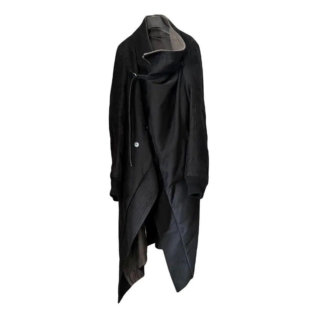 image of Rick Owens Actual Fw07 Exploder Moleskin Coat For Men 44/46/48 in Black (Size Small)