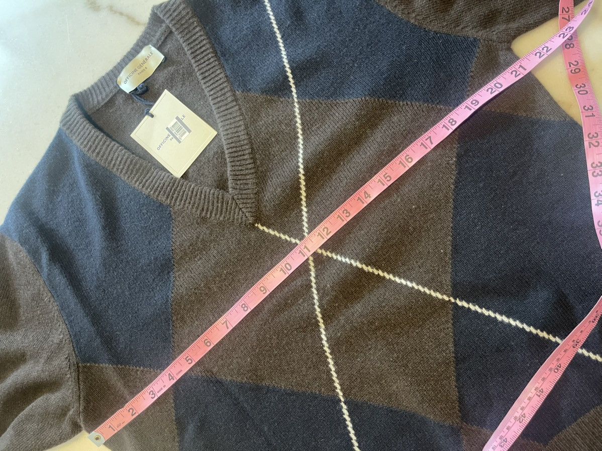 Officine Generale Officine Generale mens Argyle sweater M Made in Italy NWT Size US M / EU 48-50 / 2 - 9 Thumbnail