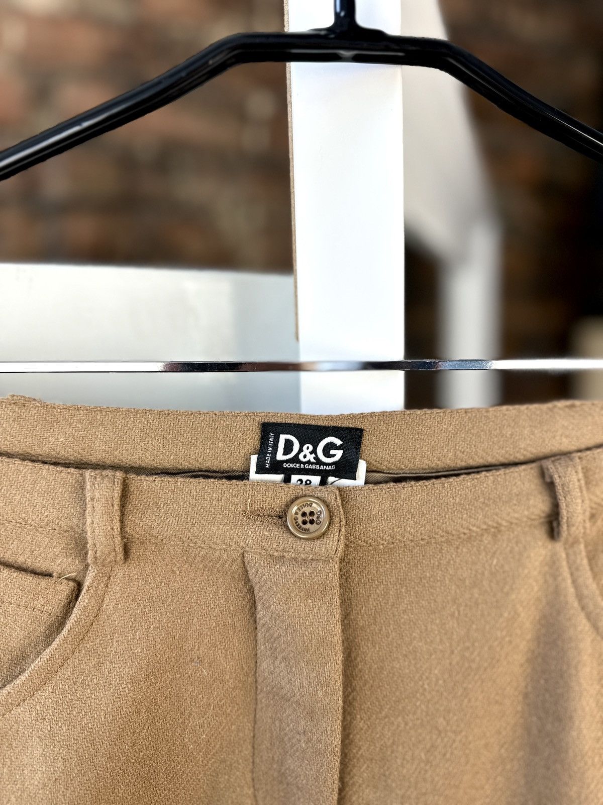 Dolce & Gabbana × Vintage 🔥Vintage Women’s Wool Skirt Dolce&Gabbana Brown Size: 42 Size 28" / US 6 / IT 42 - 4 Thumbnail