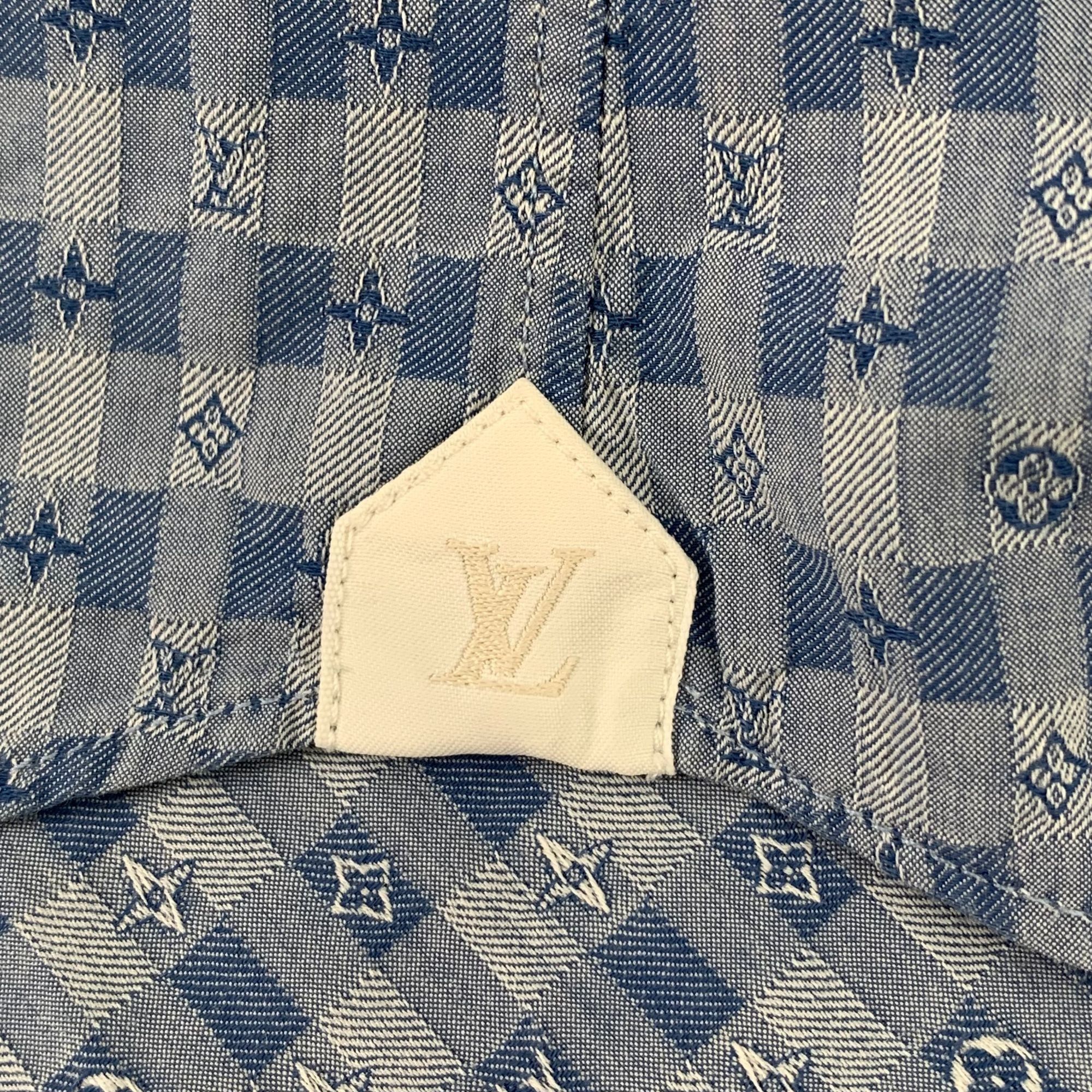 Louis Vuitton Louis Vuitton Slim Fit Blue Logo Long Sleeve Shirt M 100% Co Size M / US 6-8 / IT 42-44 - 5 Thumbnail