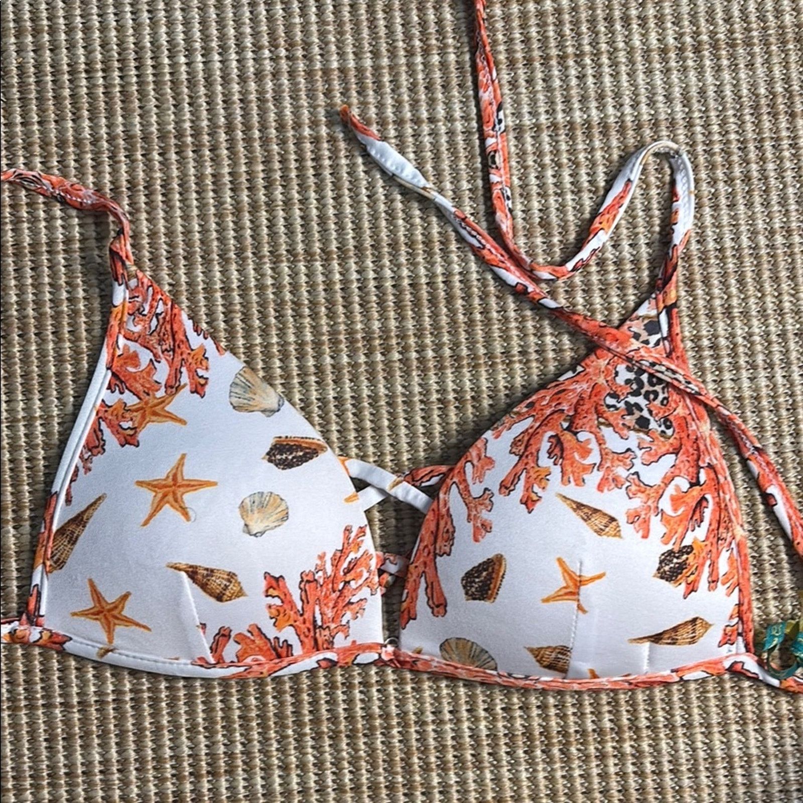 Other NWT Antica Sartoria Positano Coral Print Bikini Set Size S Size ONE SIZE - 8 Thumbnail