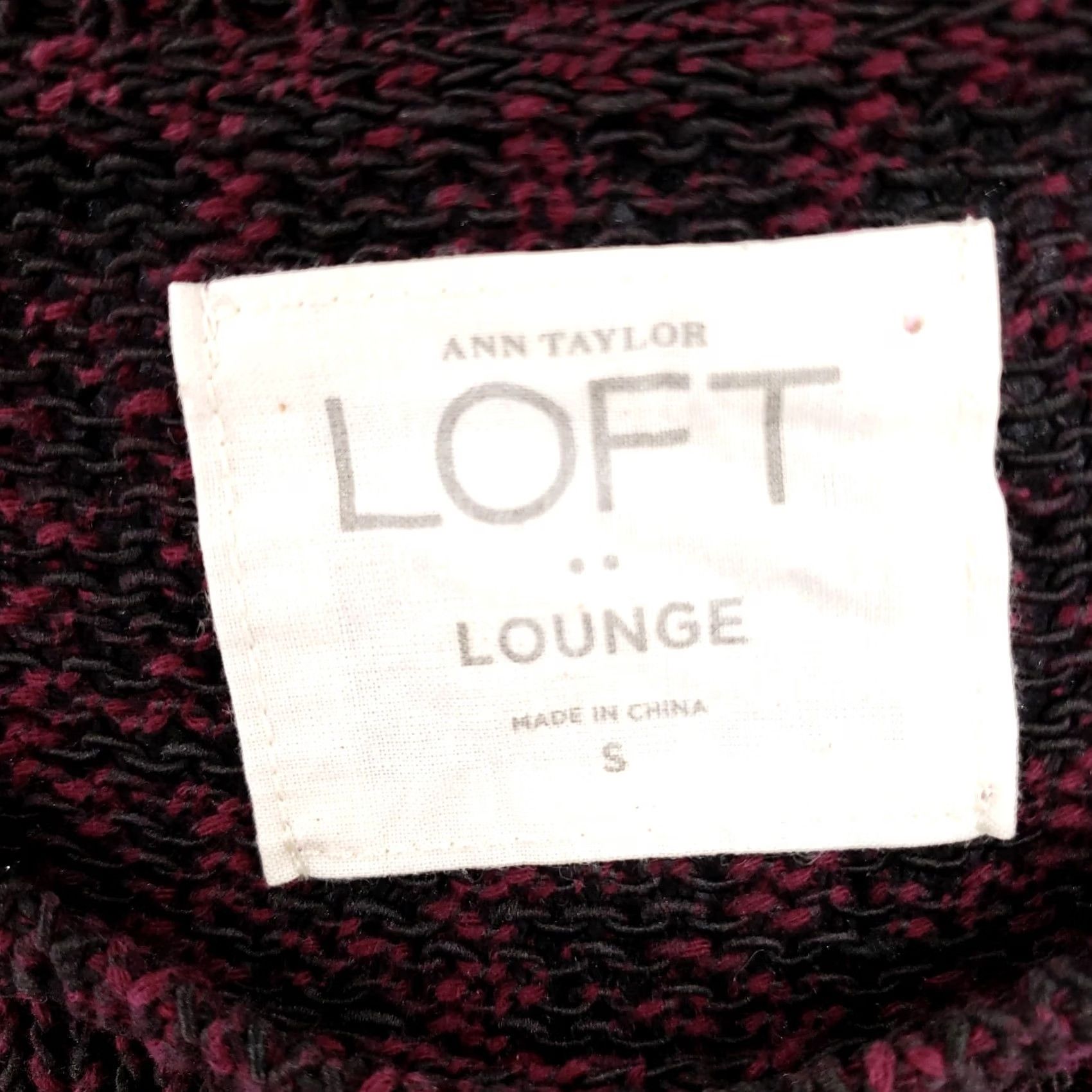 Loft LOFT Sweater Womens S Small Red Lounge Pullover Animal Print Open Knit Comfy Size S / US 4 / IT 40 - 3 Thumbnail