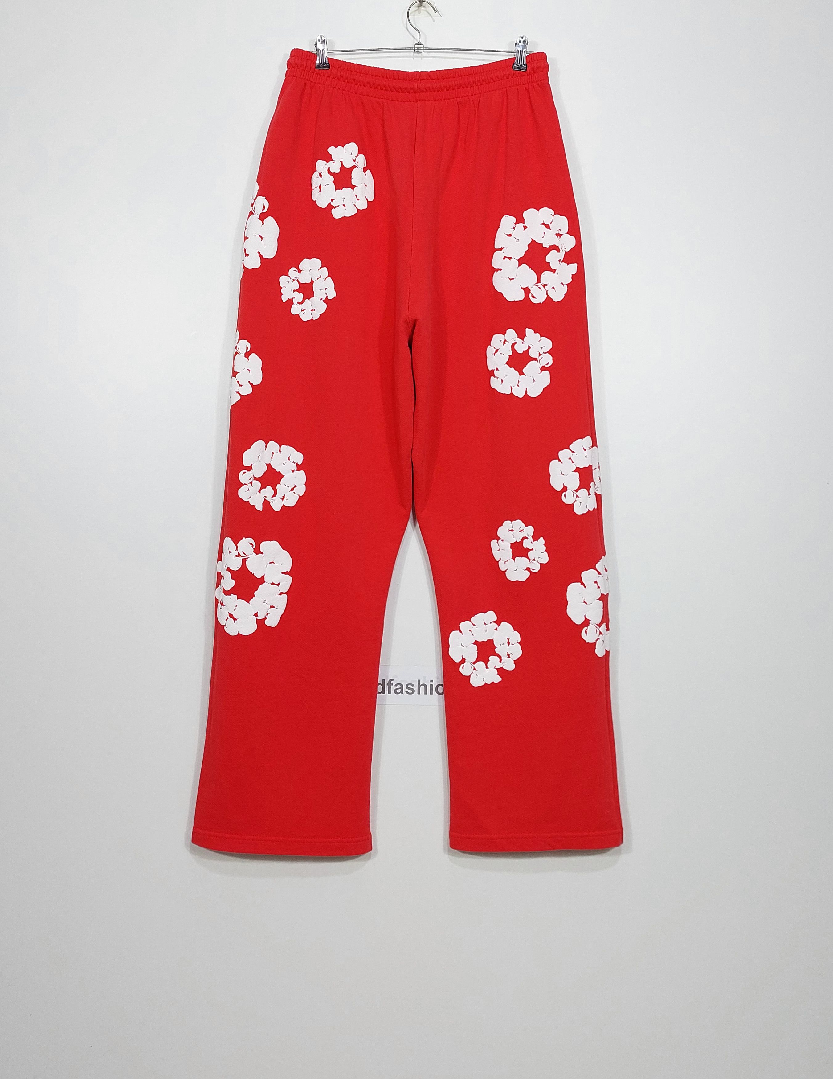 DENIM TEARS cotton wreath sweatpants - red L Size US 34 / EU 50 - 7 Thumbnail