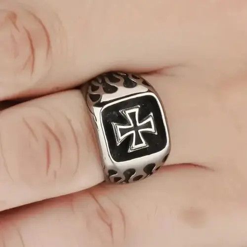 Balcony Life$tyle Silver Fire Cross Ring Size ONE SIZE - 2 Thumbnail