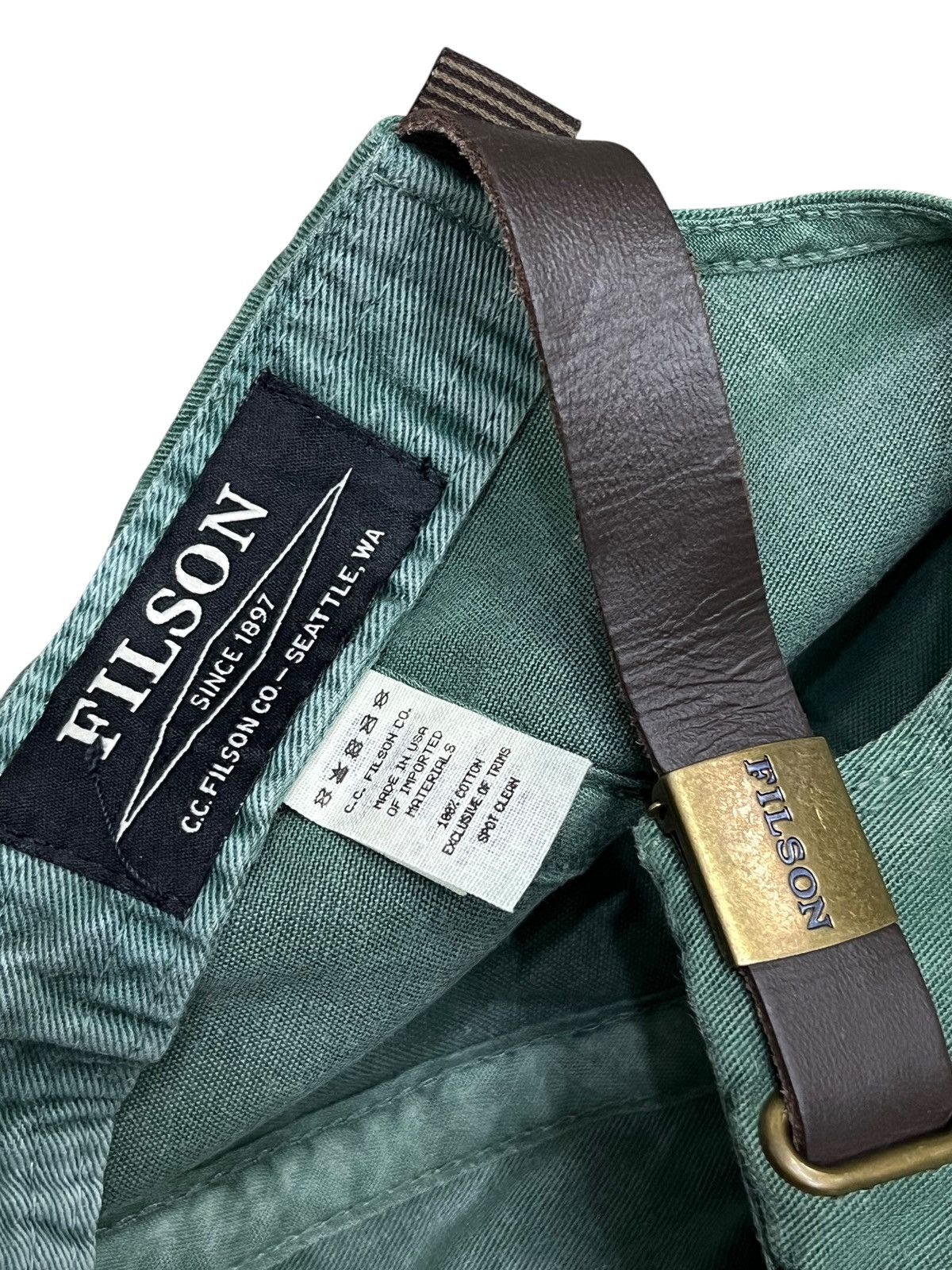 Filson RARE🔥Vintage Filson Bear Embroidered Dad Hat Made in USA Size ONE SIZE - 11 Thumbnail