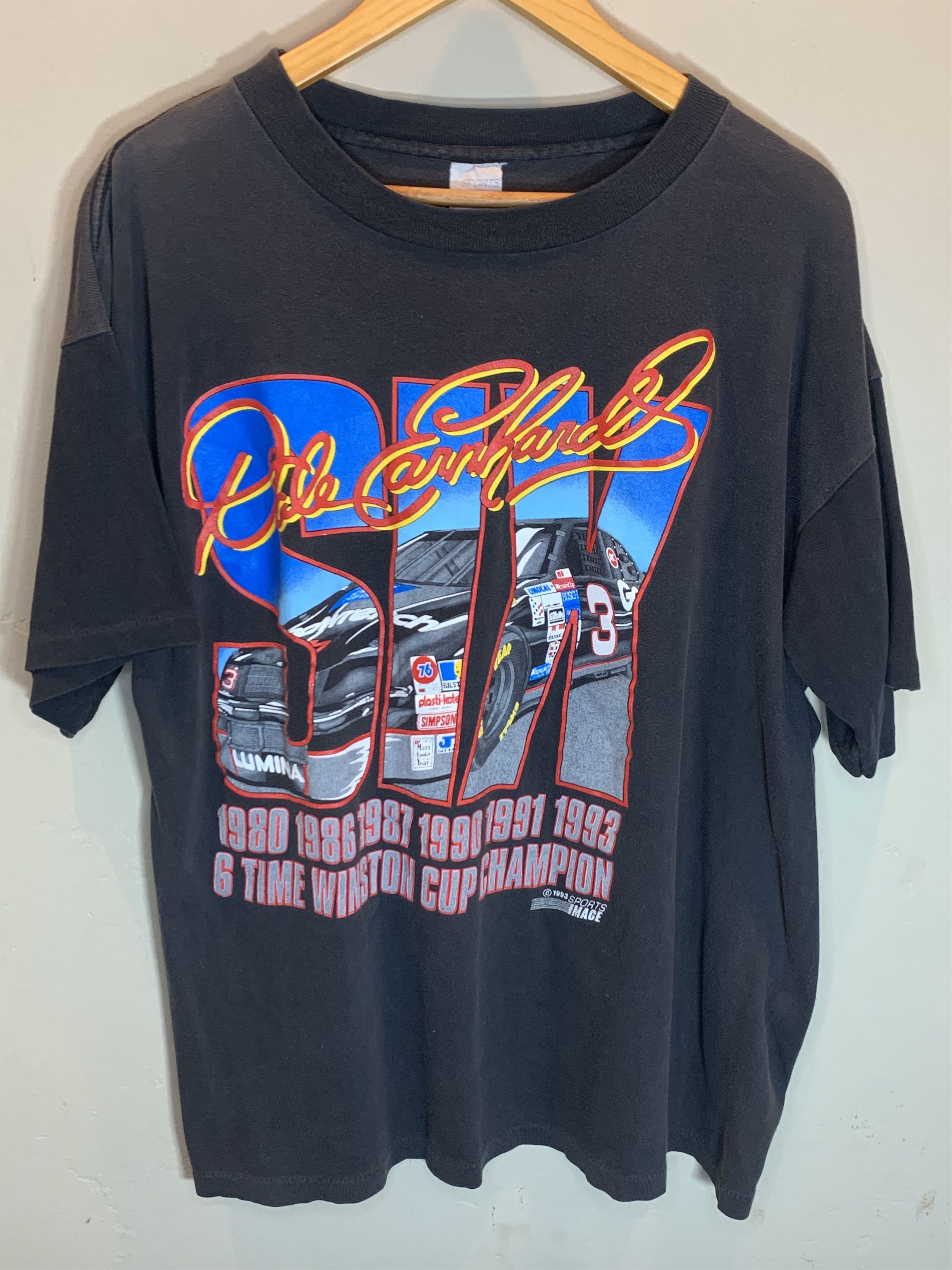 Vintage *RARE* Vintage 1993 Dale Earnhardt 6x Champion NASCAR Shirt Size US XL / EU 56 / 4 - 1 Thumbnail