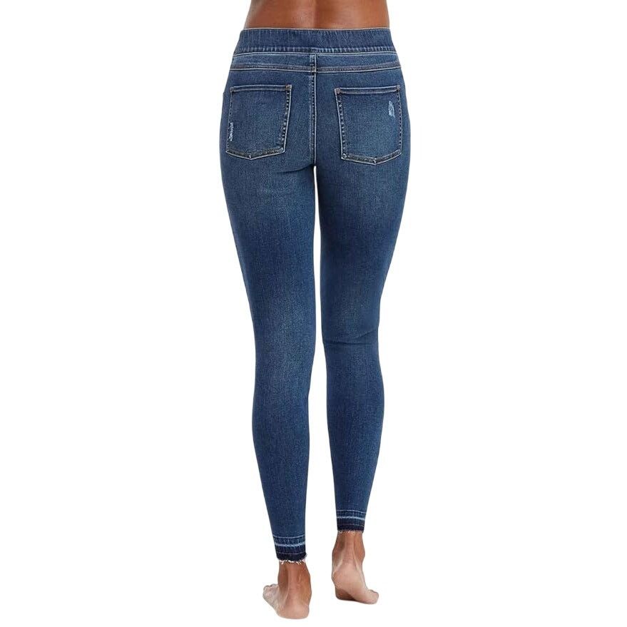Spanx Spanx Distressed Denim Leggings in Medium Wash, Size S Size 27" / US 4 / IT 40 - 3 Thumbnail