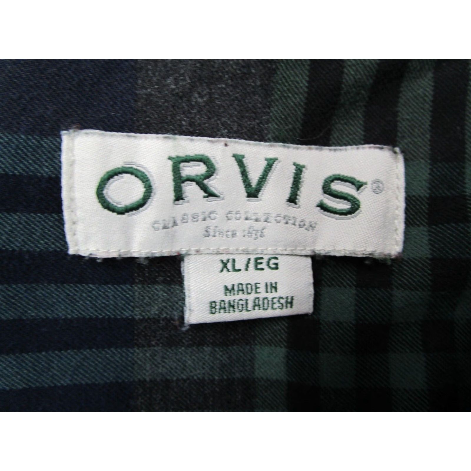 Orvis VINTAGE Orvis Mens Button-Up Shirt XL Green Tartan Flannel Casual Outdoor Workwear Size US XL / EU 56 / 4 - 3 Thumbnail