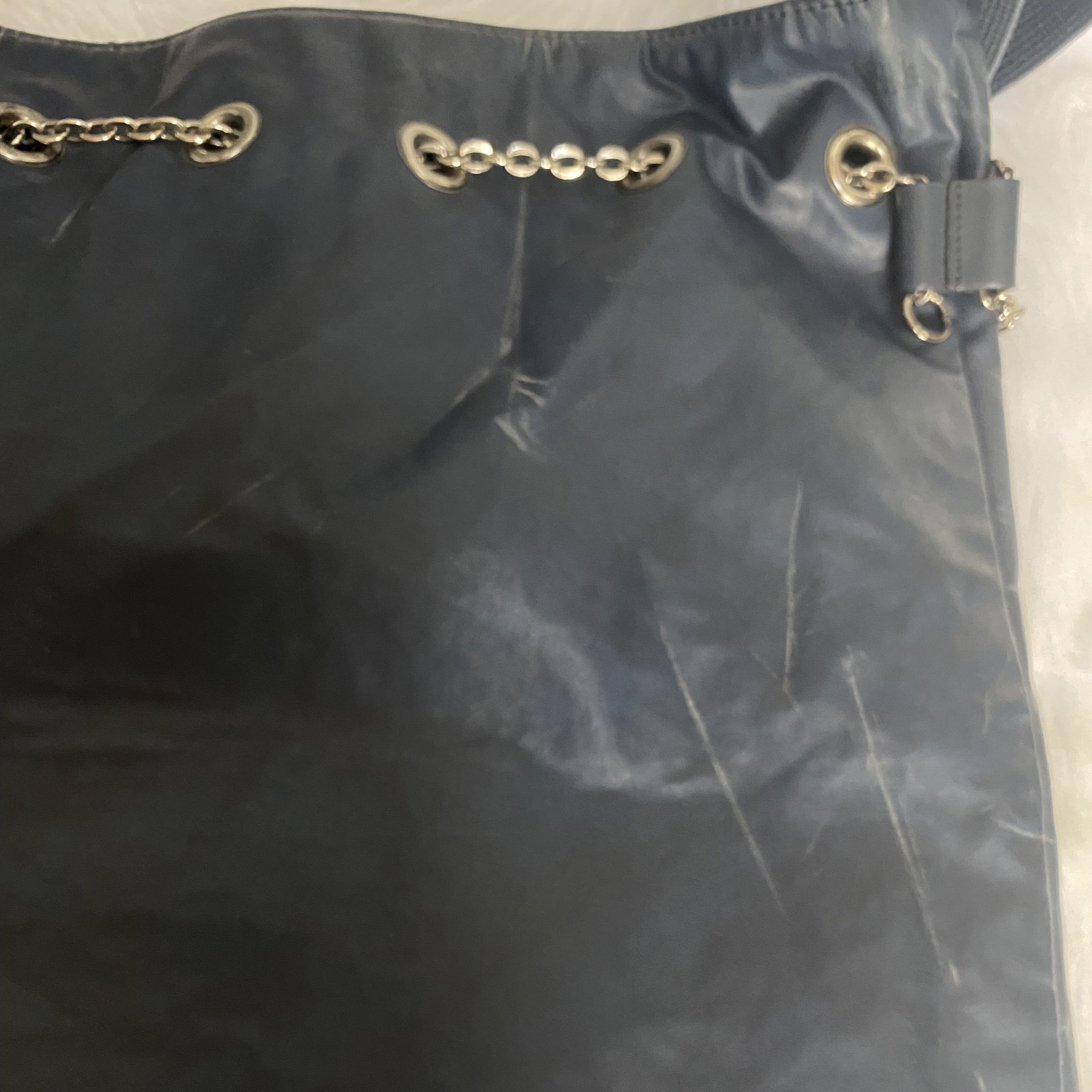 Jean Paul Gaultier Vintage Navy Leather Drawstring Sling Bag Size ONE SIZE - 12 Thumbnail
