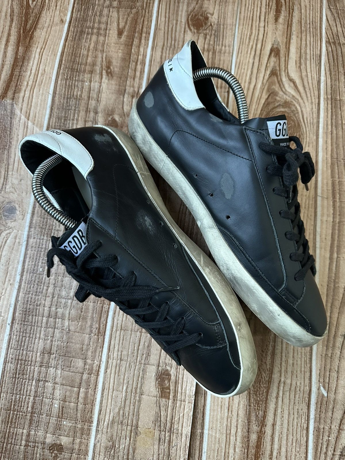 Golden Goose Golden Goose Superstar GGDB Black Leather Lowtop Sneakers Size US 9 / EU 42 - 10 Thumbnail