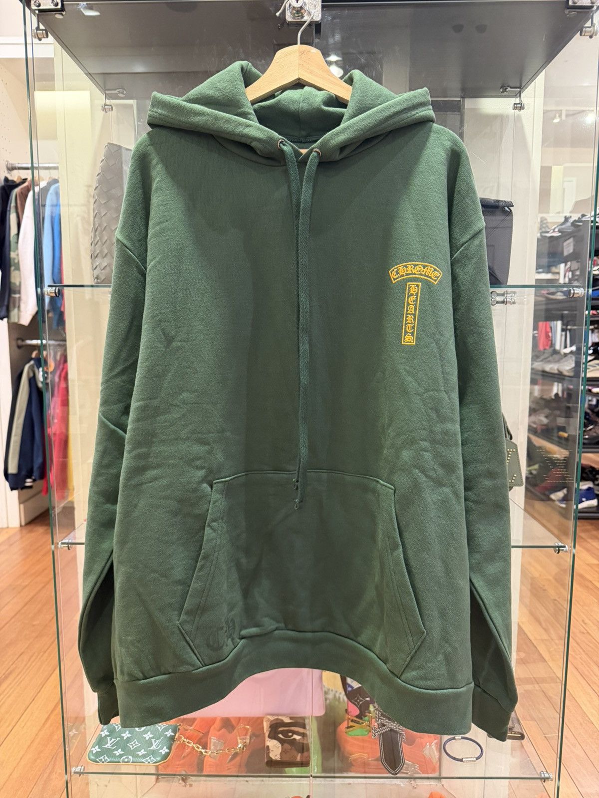 Chrome Hearts Chrome Hearts T Bar Hooded Sweatshirt - Green/Yellow Size US XL / EU 56 / 4 - 1 Thumbnail