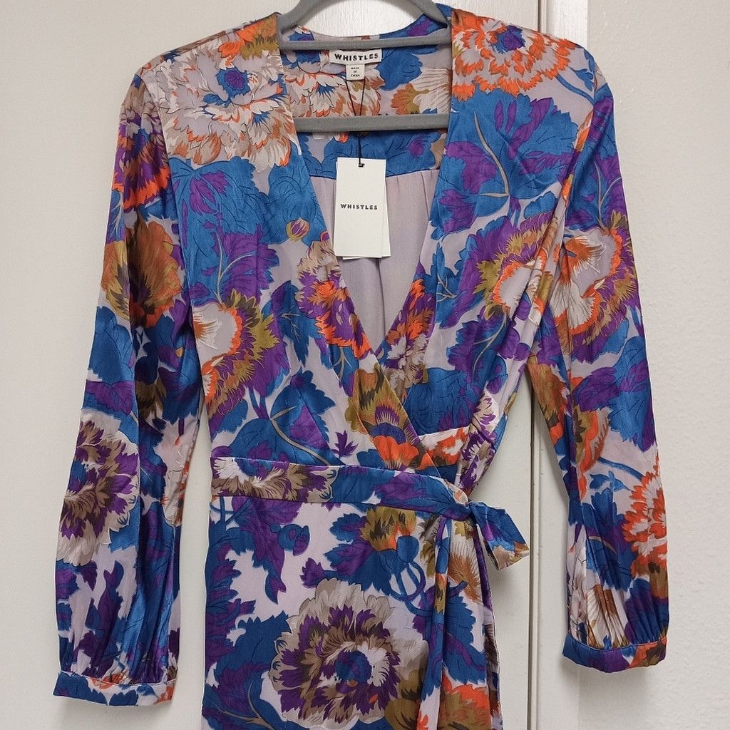 Whistles Autumn Bloom Devore Wrap Dress from Whistles Size M / US 6-8 / IT 42-44 - 6 Thumbnail