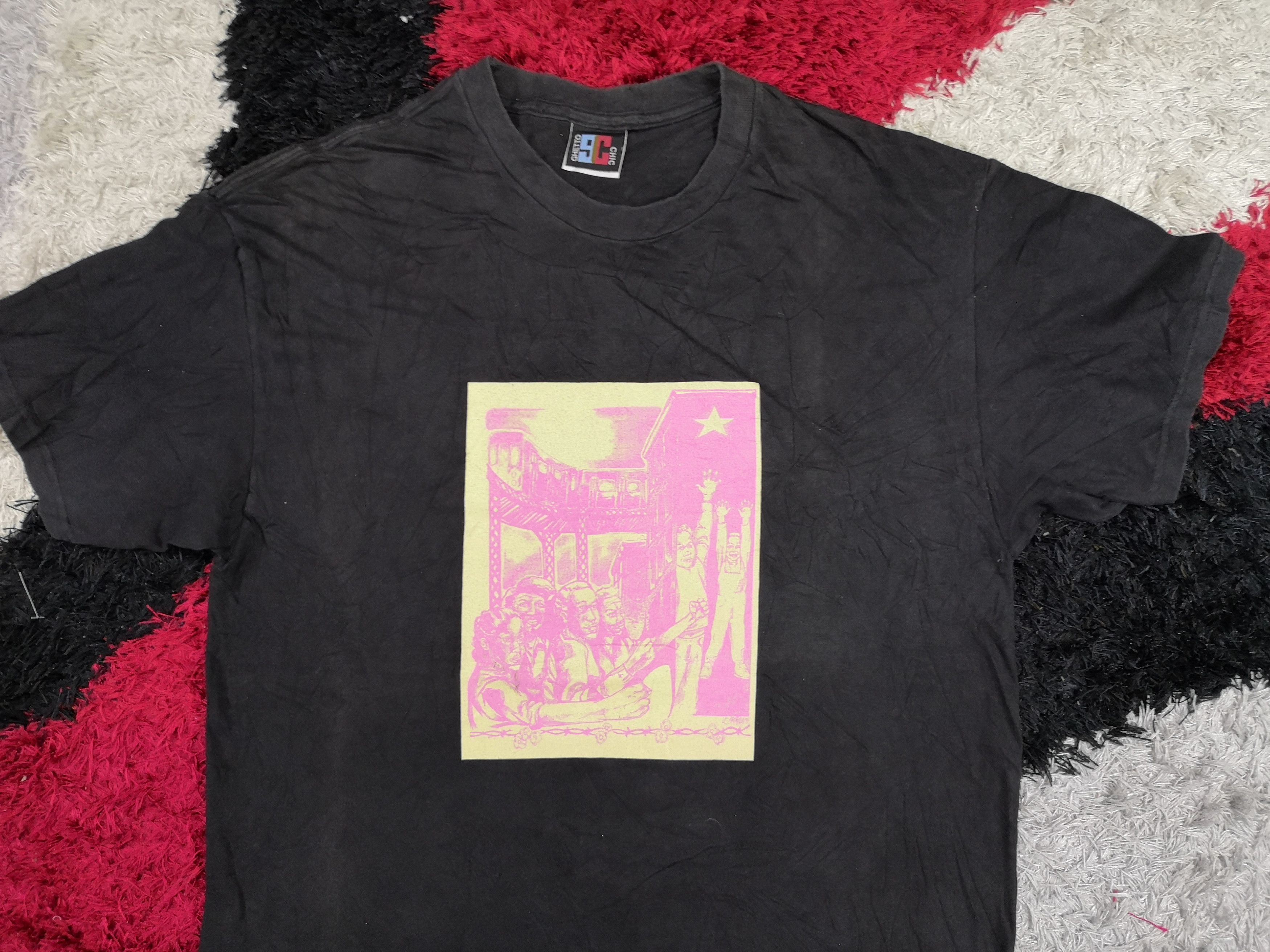Vintage Vintage 90'S Getto Chic Meeting T-Shirt Nude Hentai Tees Size US L / EU 52-54 / 3 - 3 Thumbnail