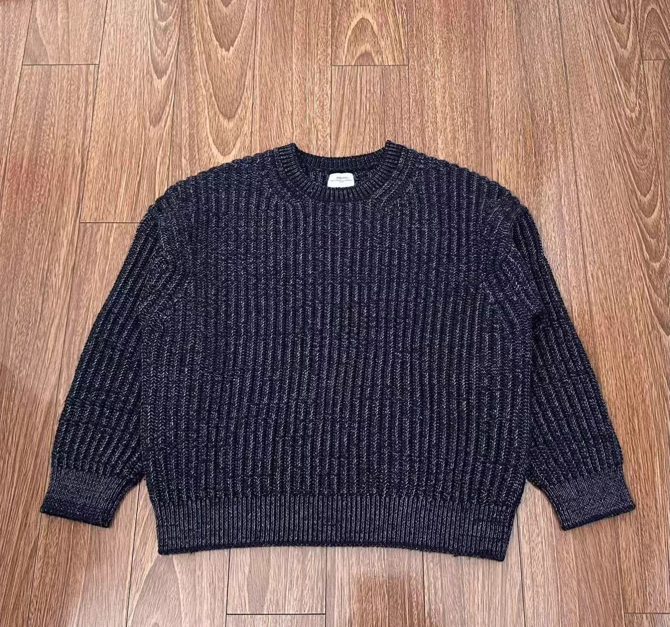 Visvim VISVIM AMPLUS CREW L/S wool knit sweater navy 2 oversize Size US M / EU 48-50 / 2 - 1 Thumbnail