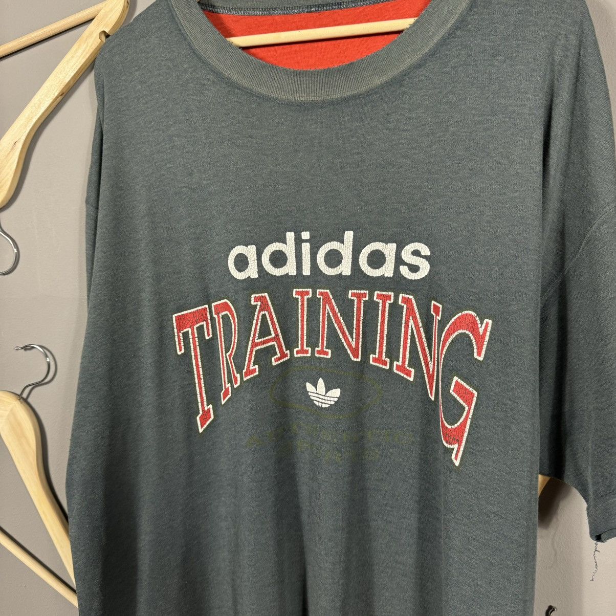 Adidas × Vintage Vintage 80s Adidas Training T-shirt Size US XXL / EU 58 / 5 - 5 Thumbnail